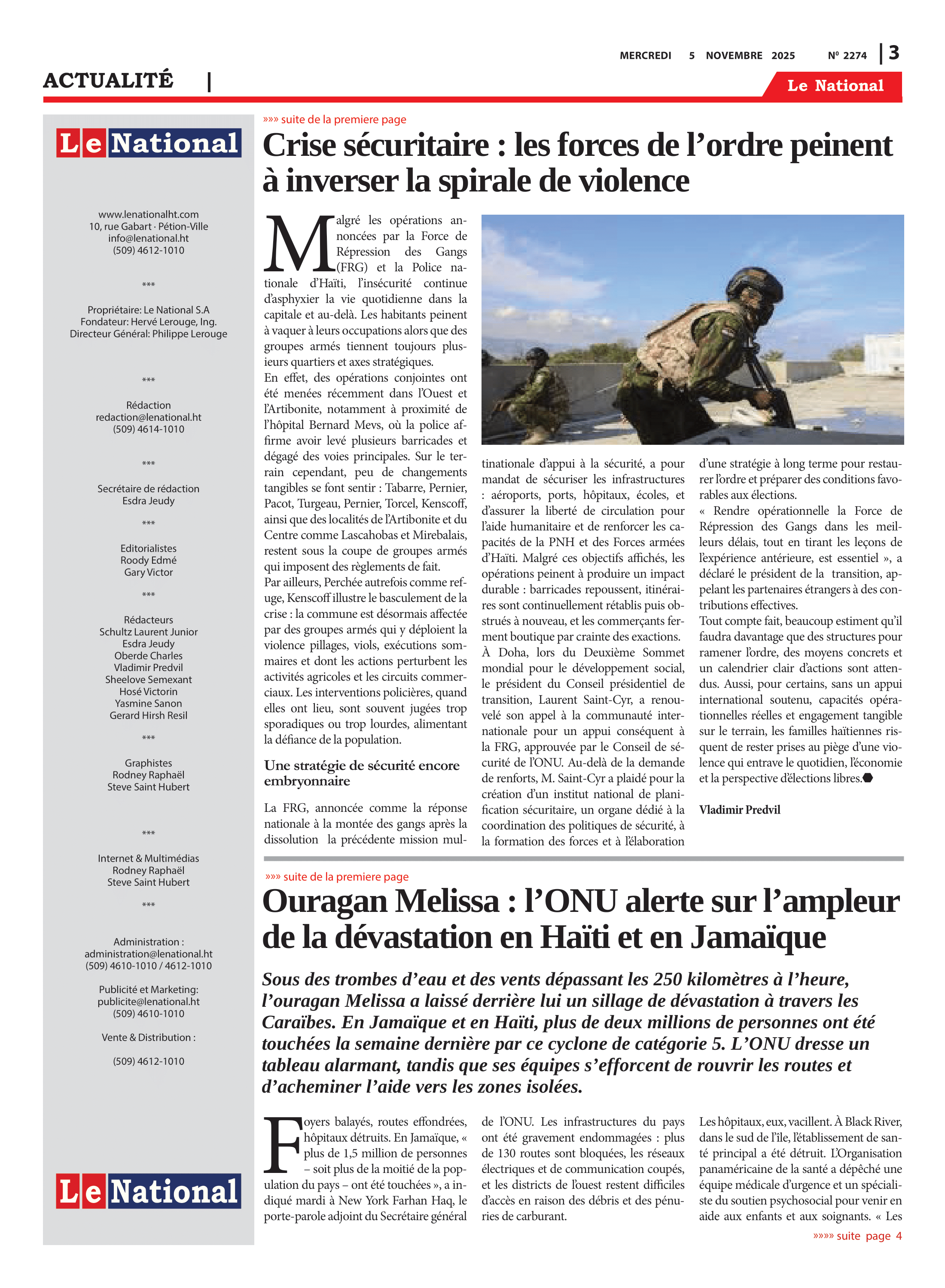 Page 3 de l'édition 2274