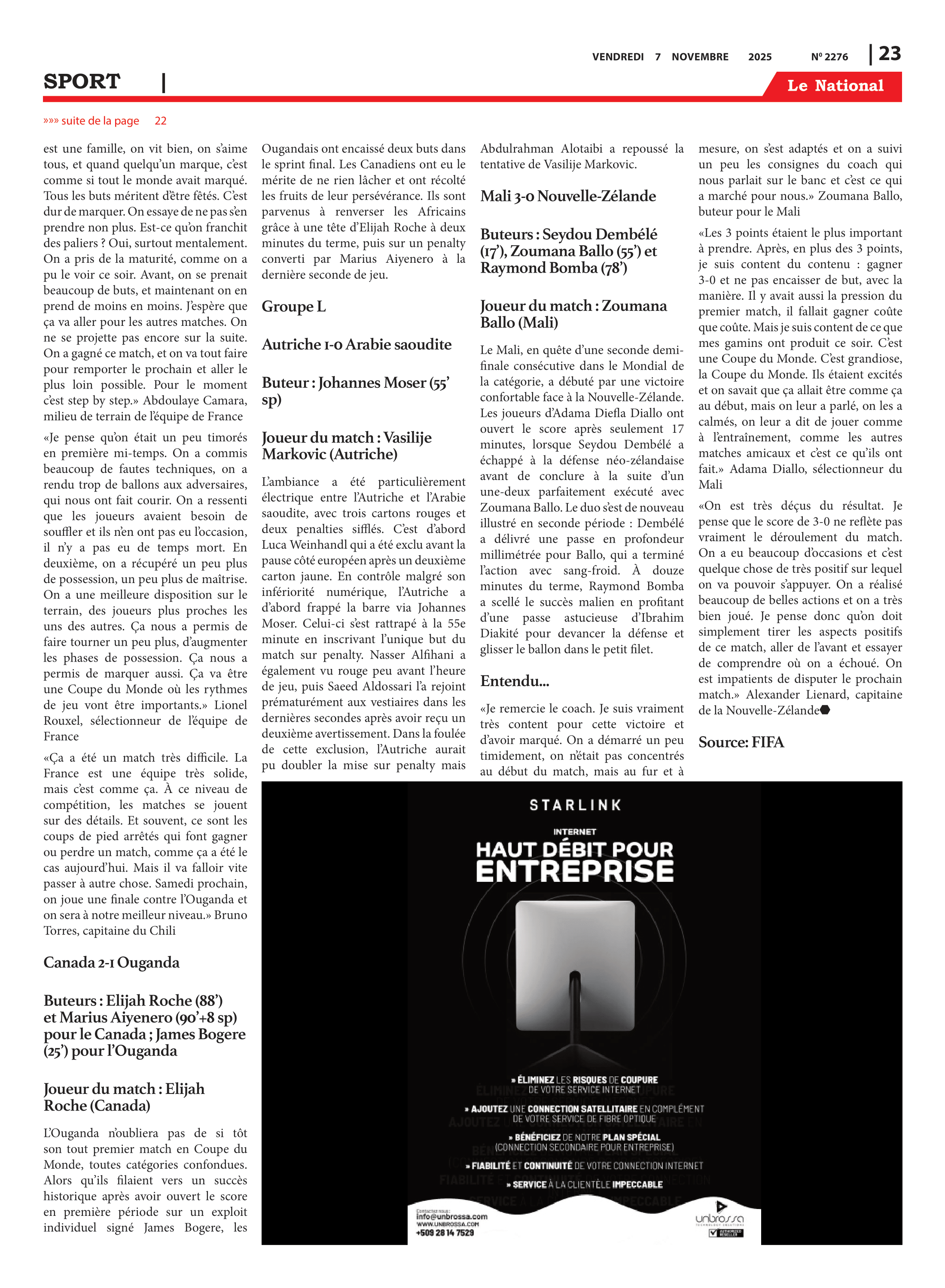 Page 23 de l'édition 2276