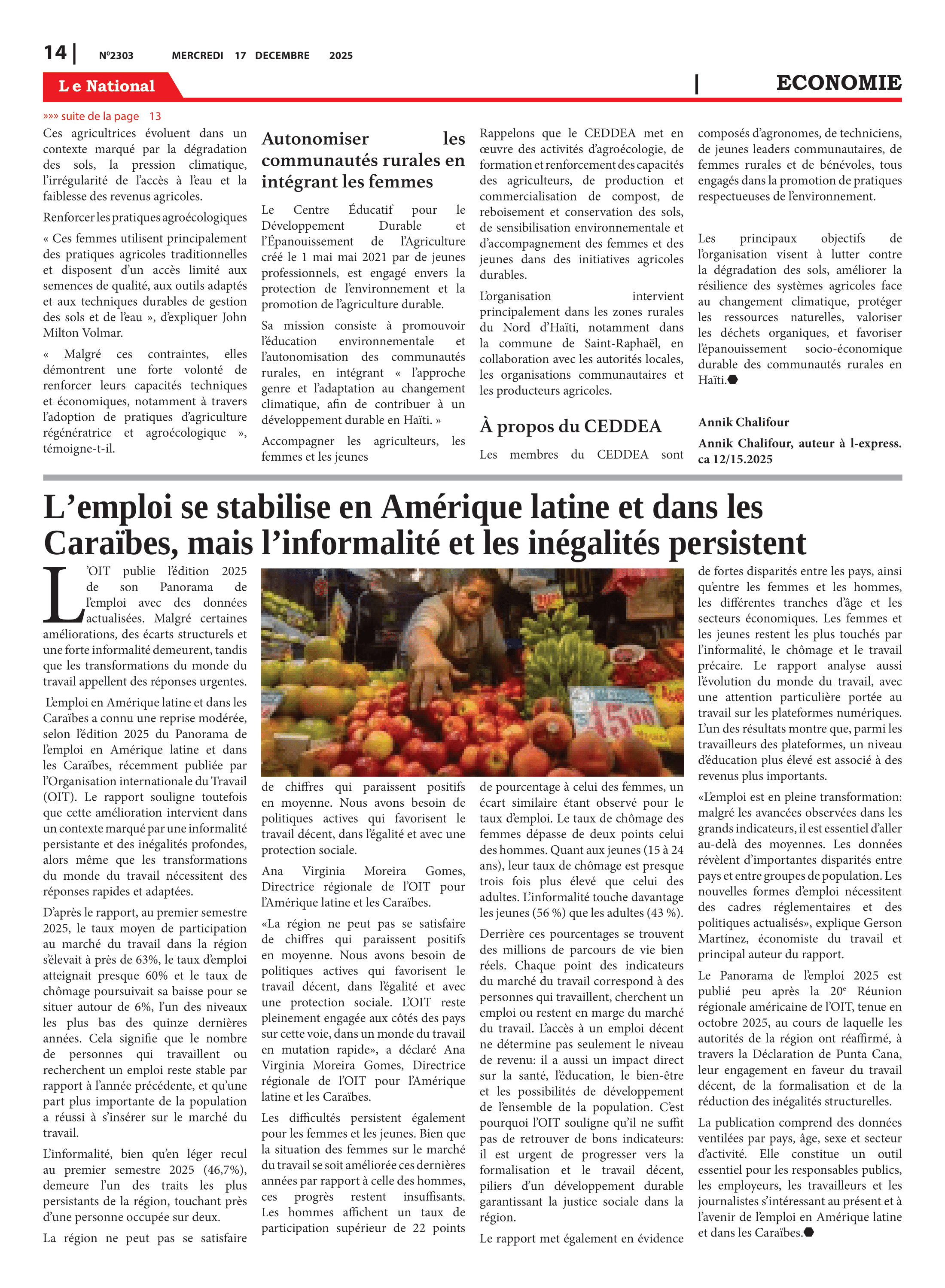 Page 14 de l'édition 2303
