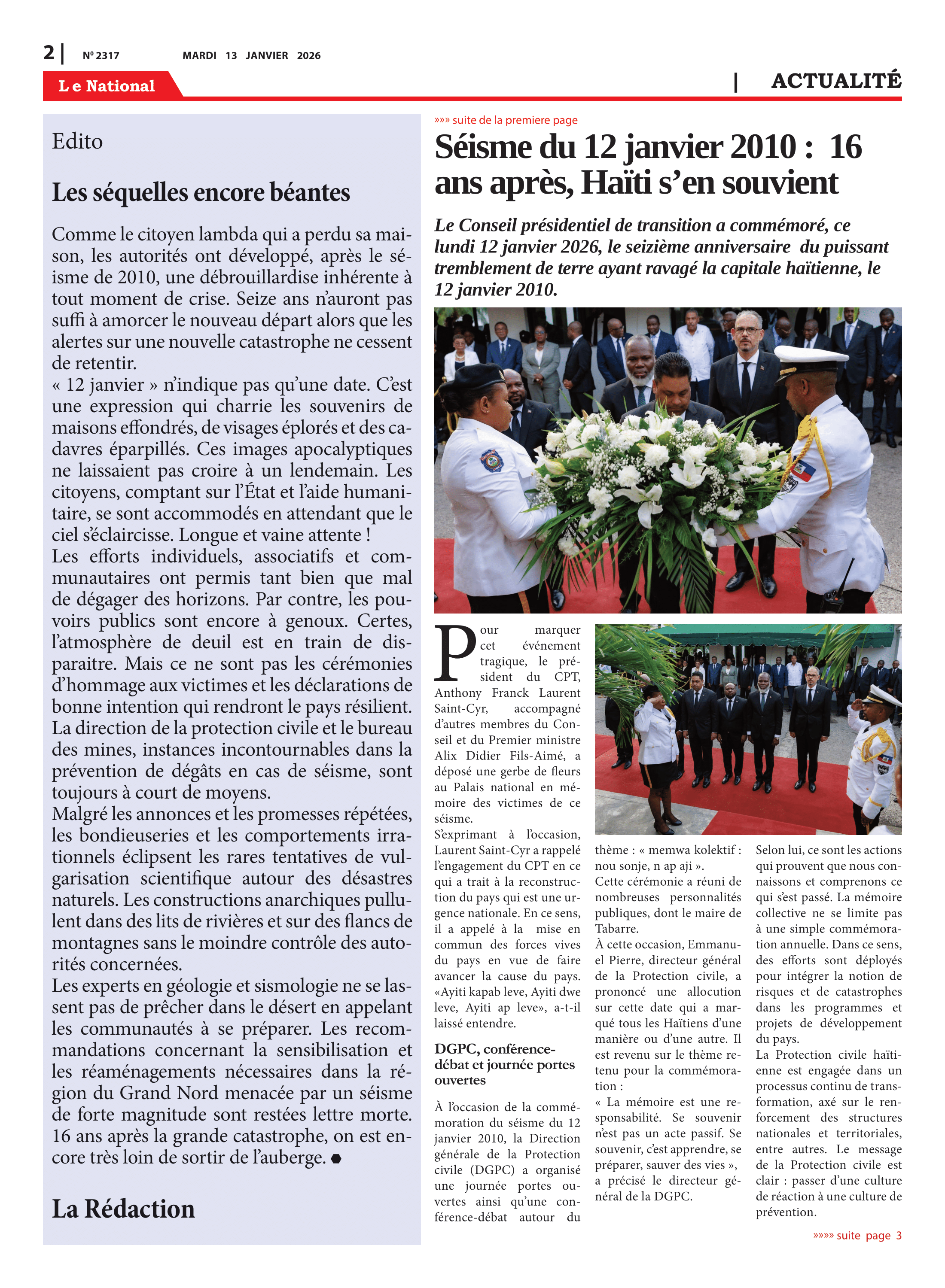 Page 2 de l'édition 2317