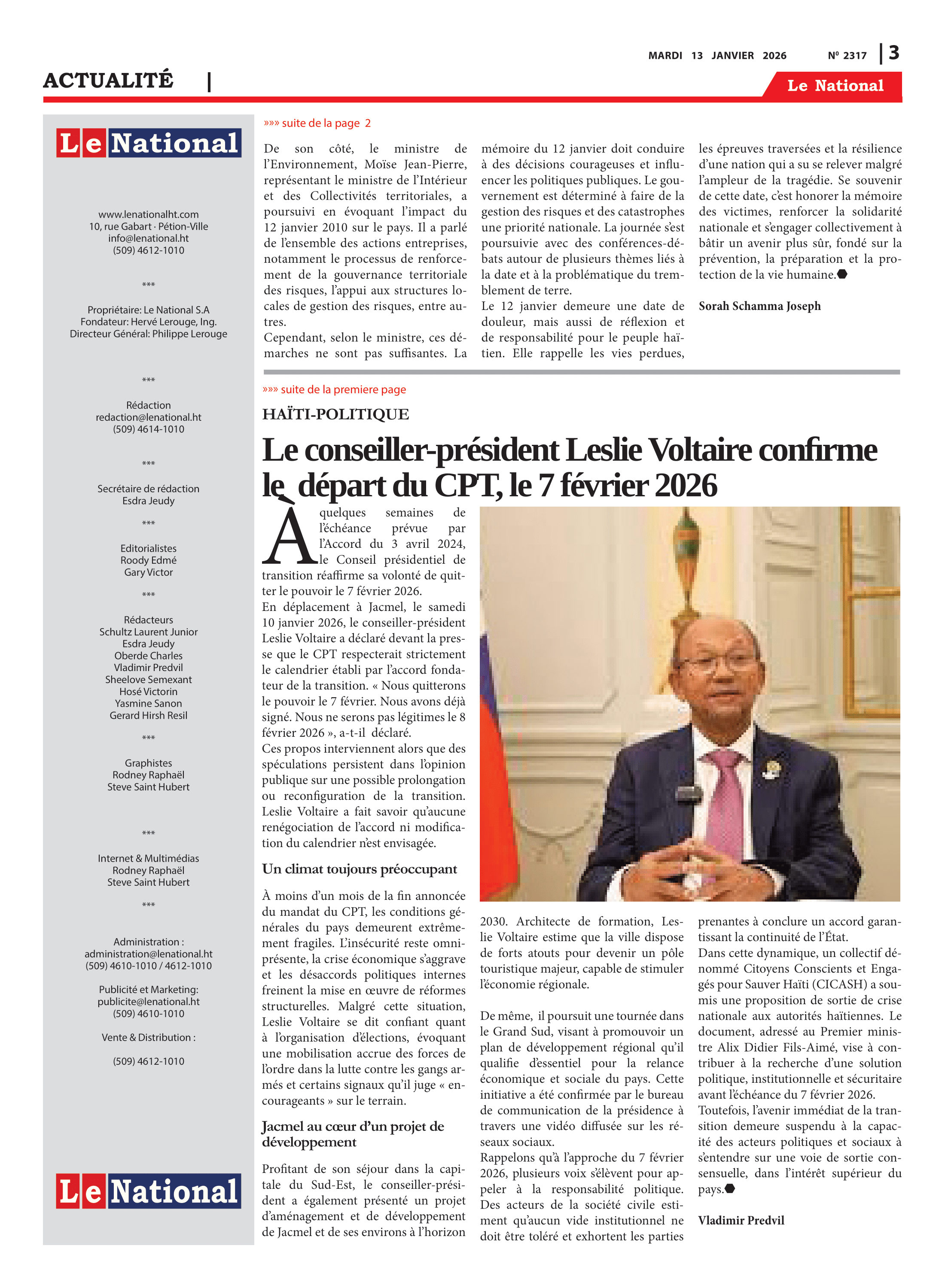 Page 3 de l'édition 2317
