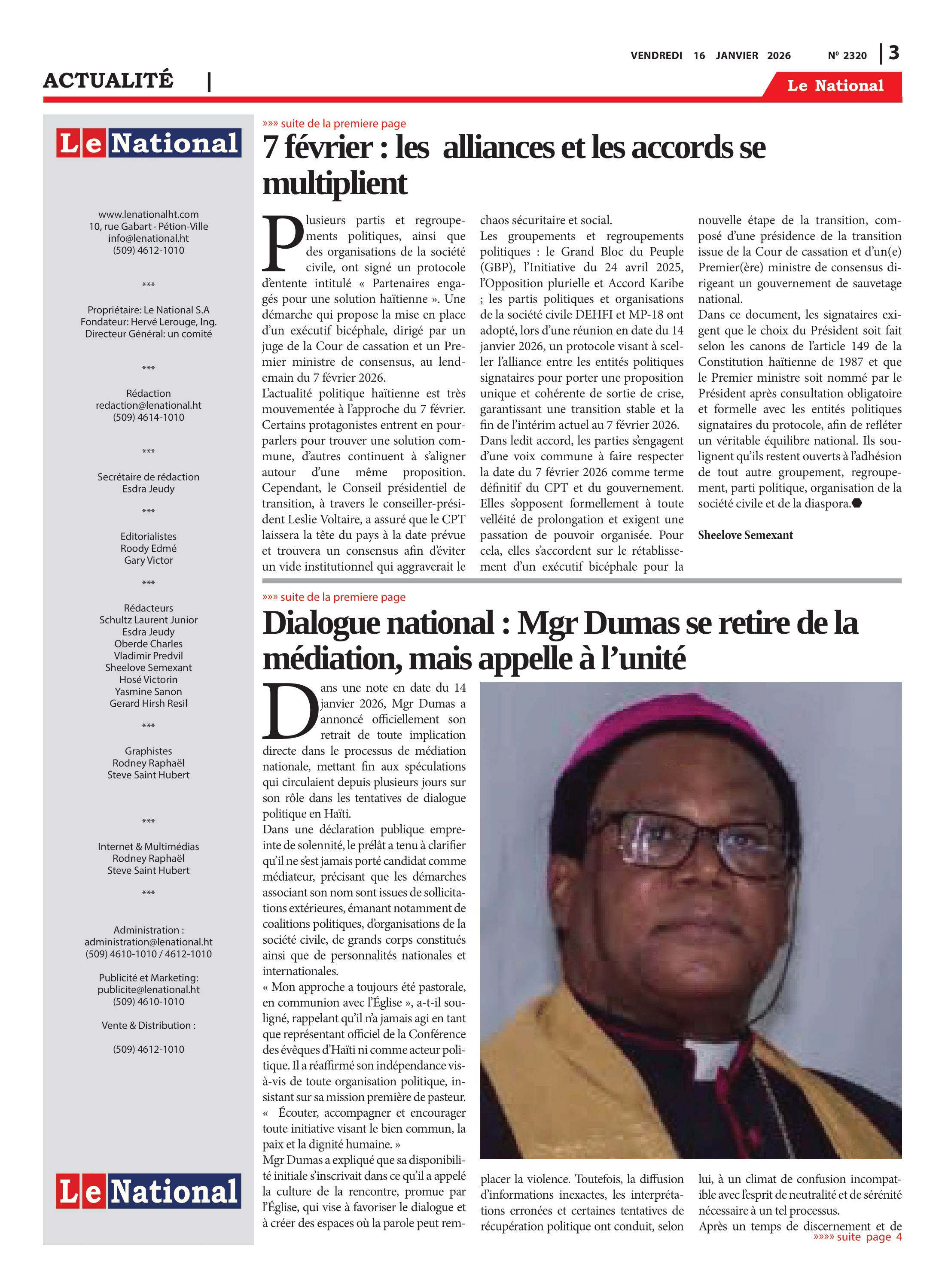 Page 3 de l'édition 2320