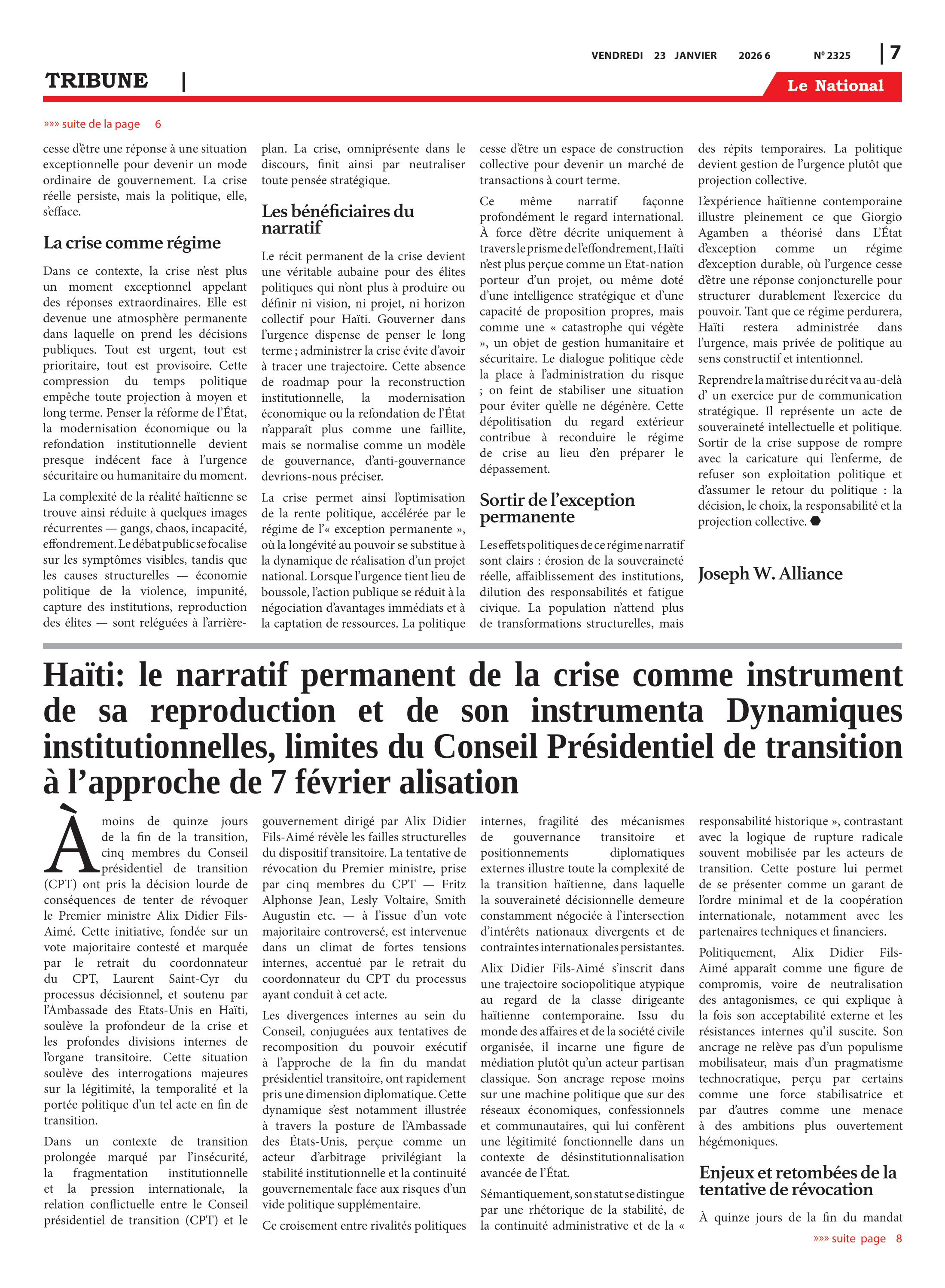 Page 7 de l'édition 2325