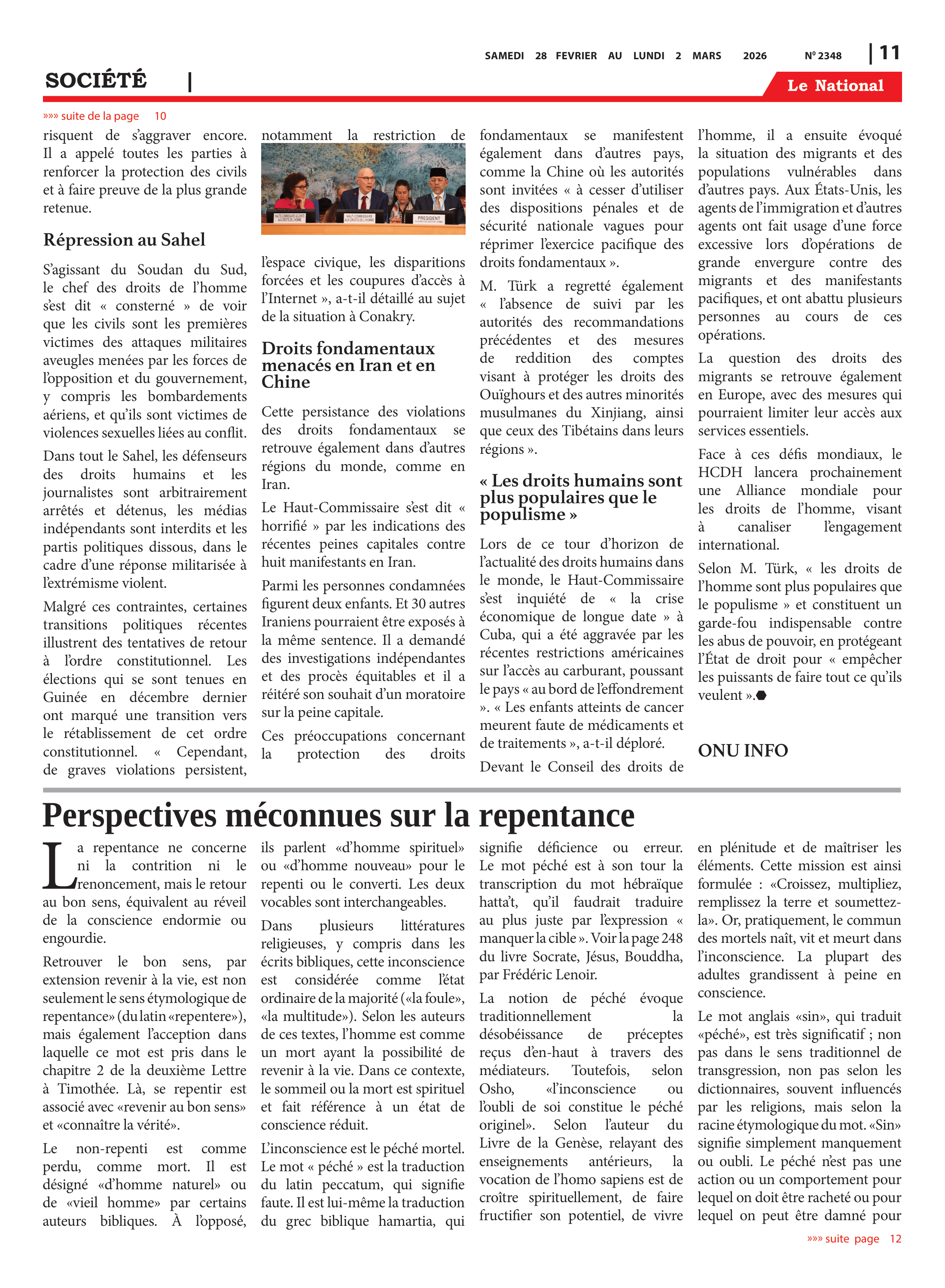 Page 11 de l'édition 2348