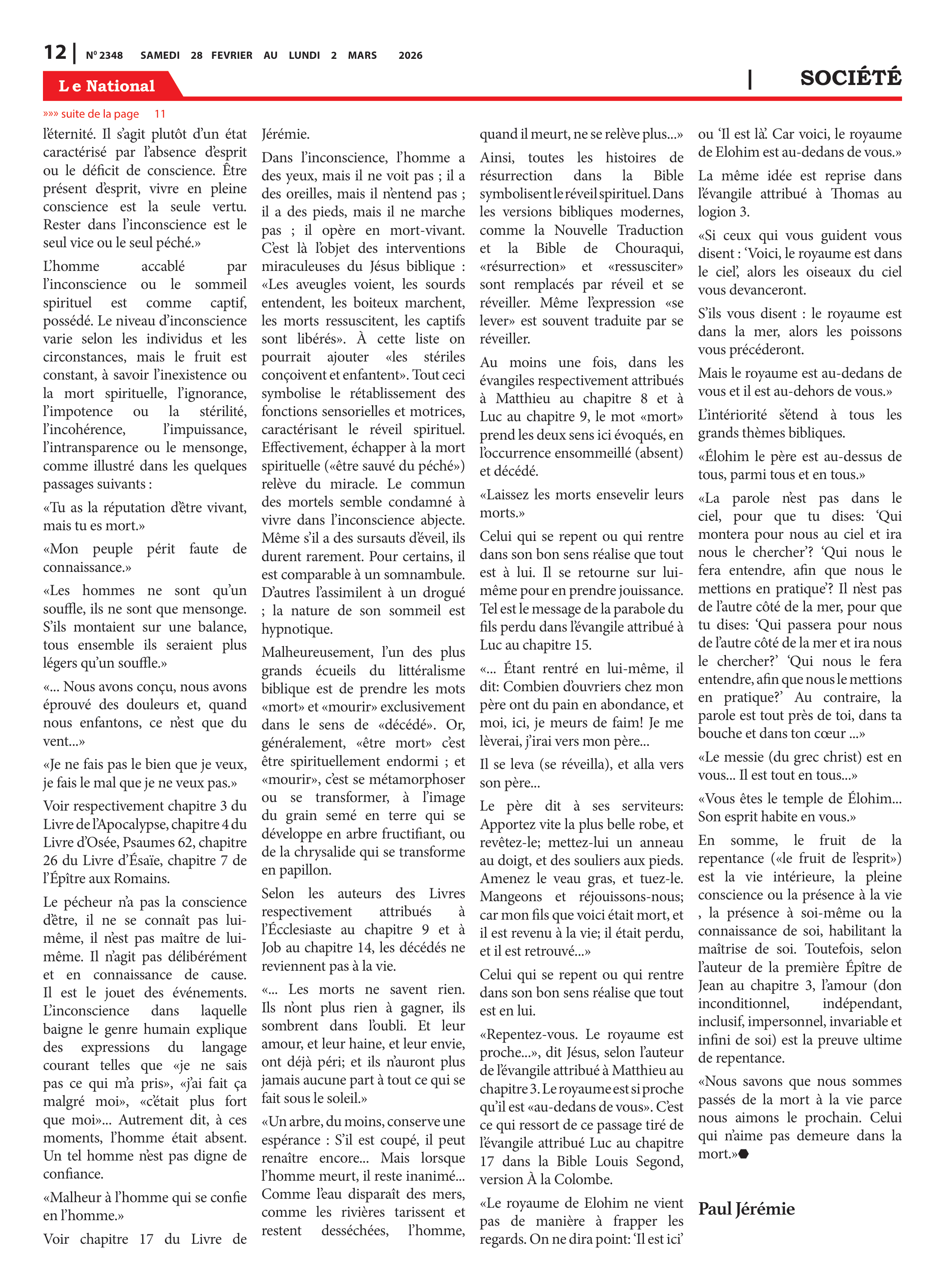 Page 12 de l'édition 2348
