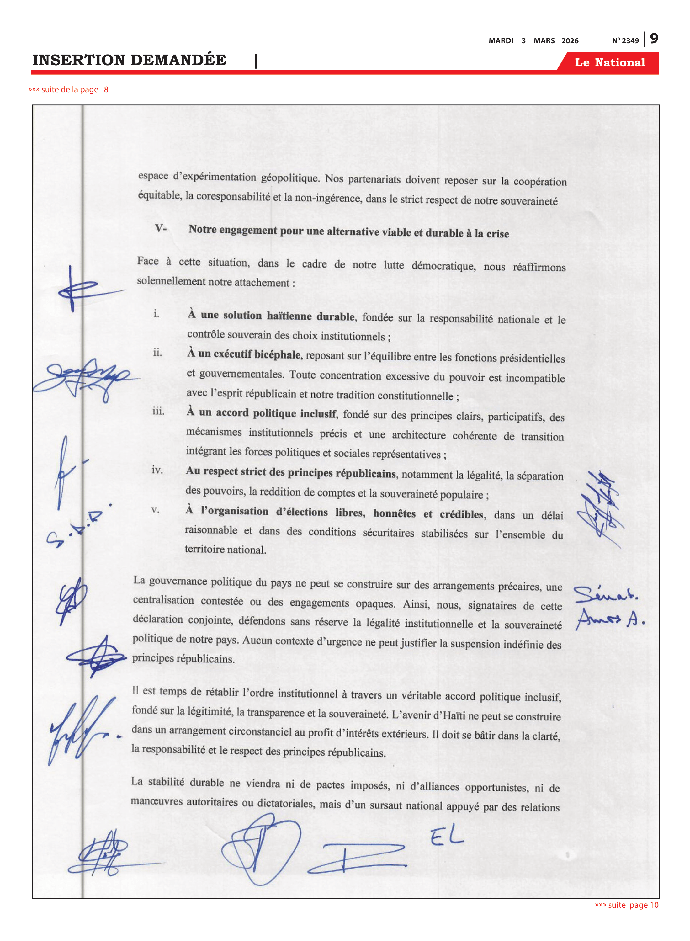 Page 9 de l'édition 2349