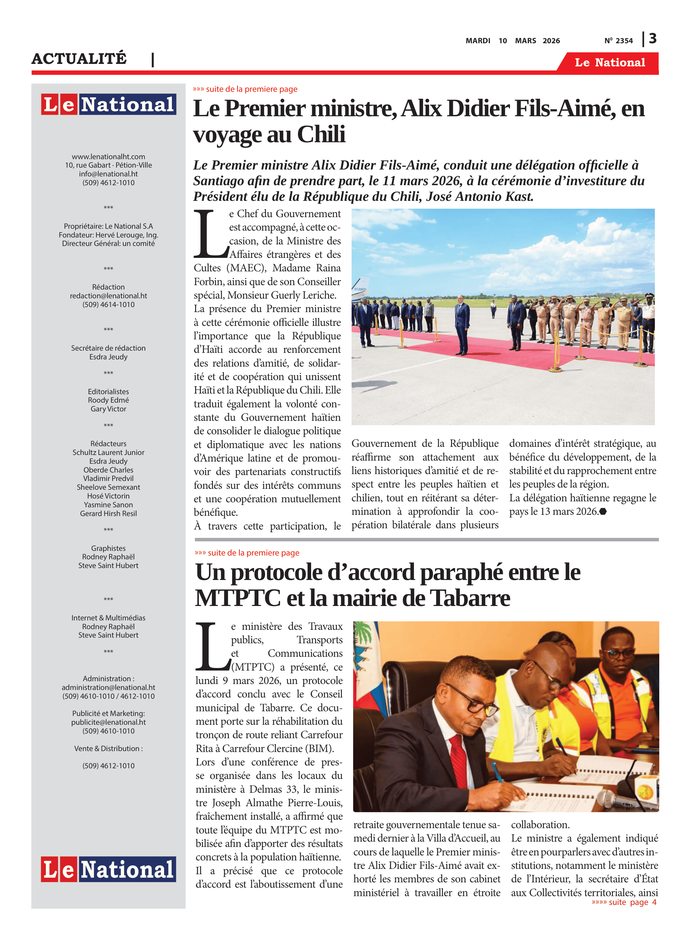 Page 3 de l'édition 2354