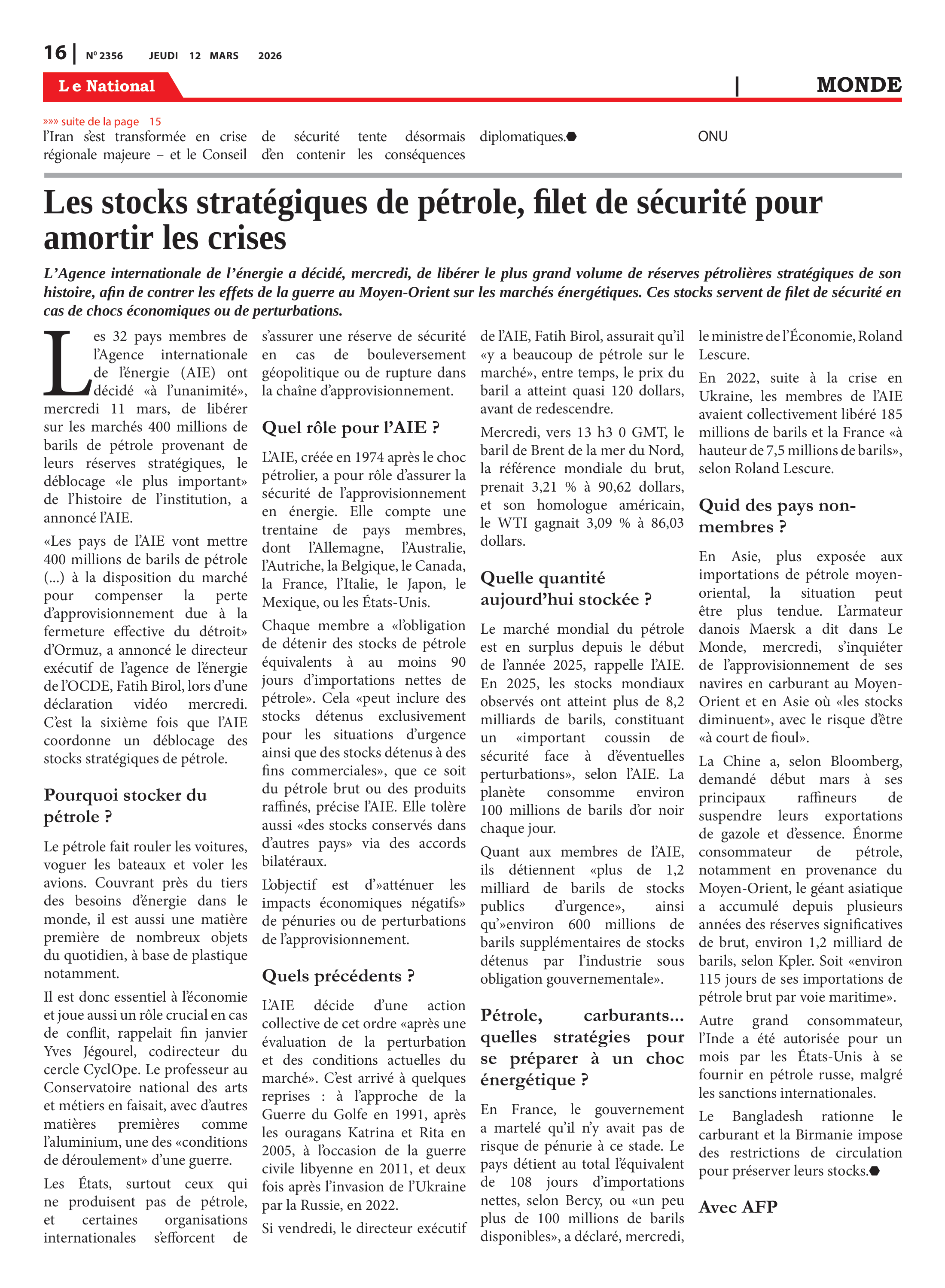 Page 16 de l'édition 2356