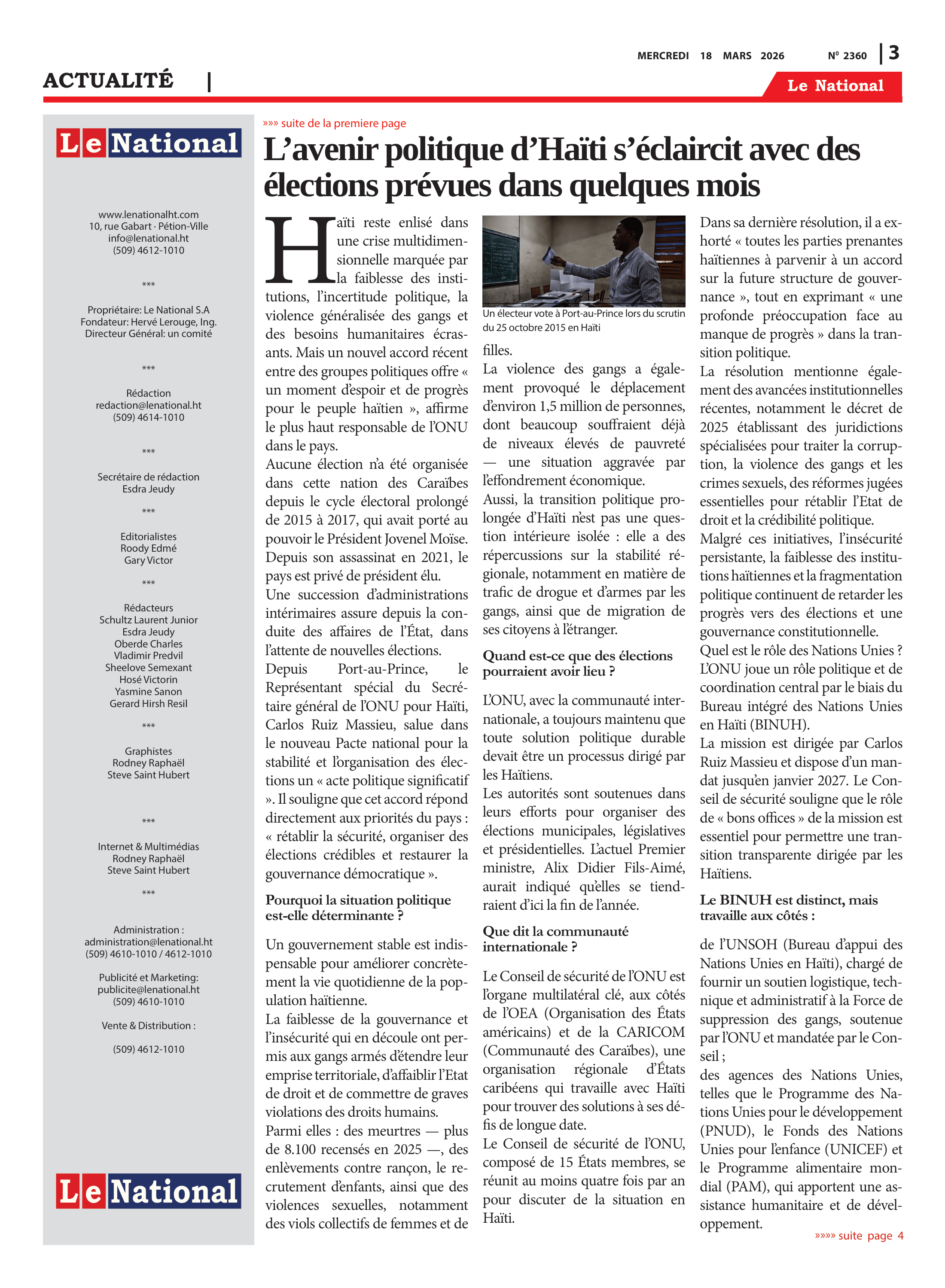 Page 3 de l'édition 2360