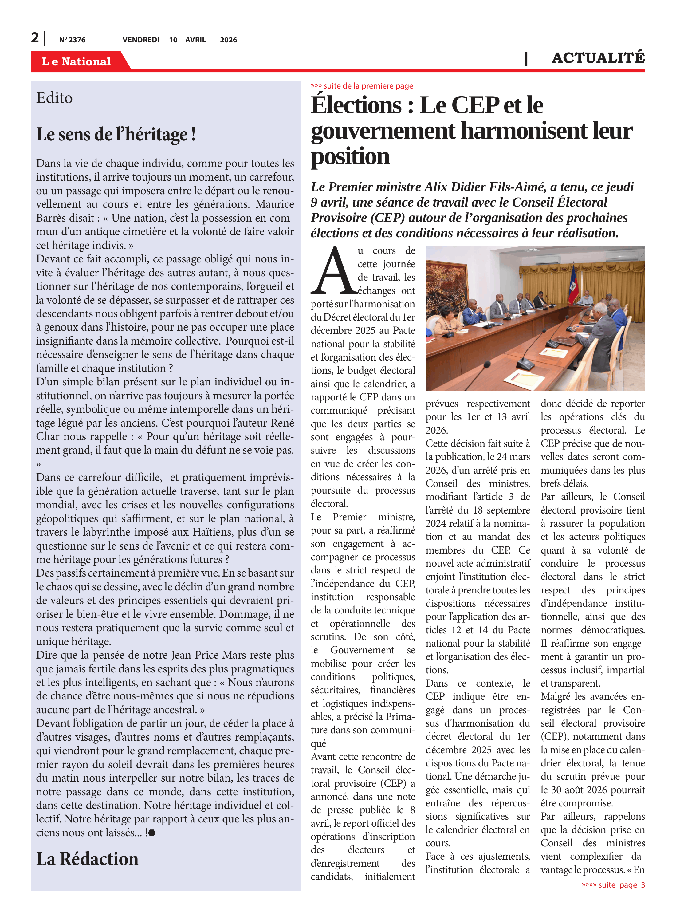 Page 2 de l'édition 2376