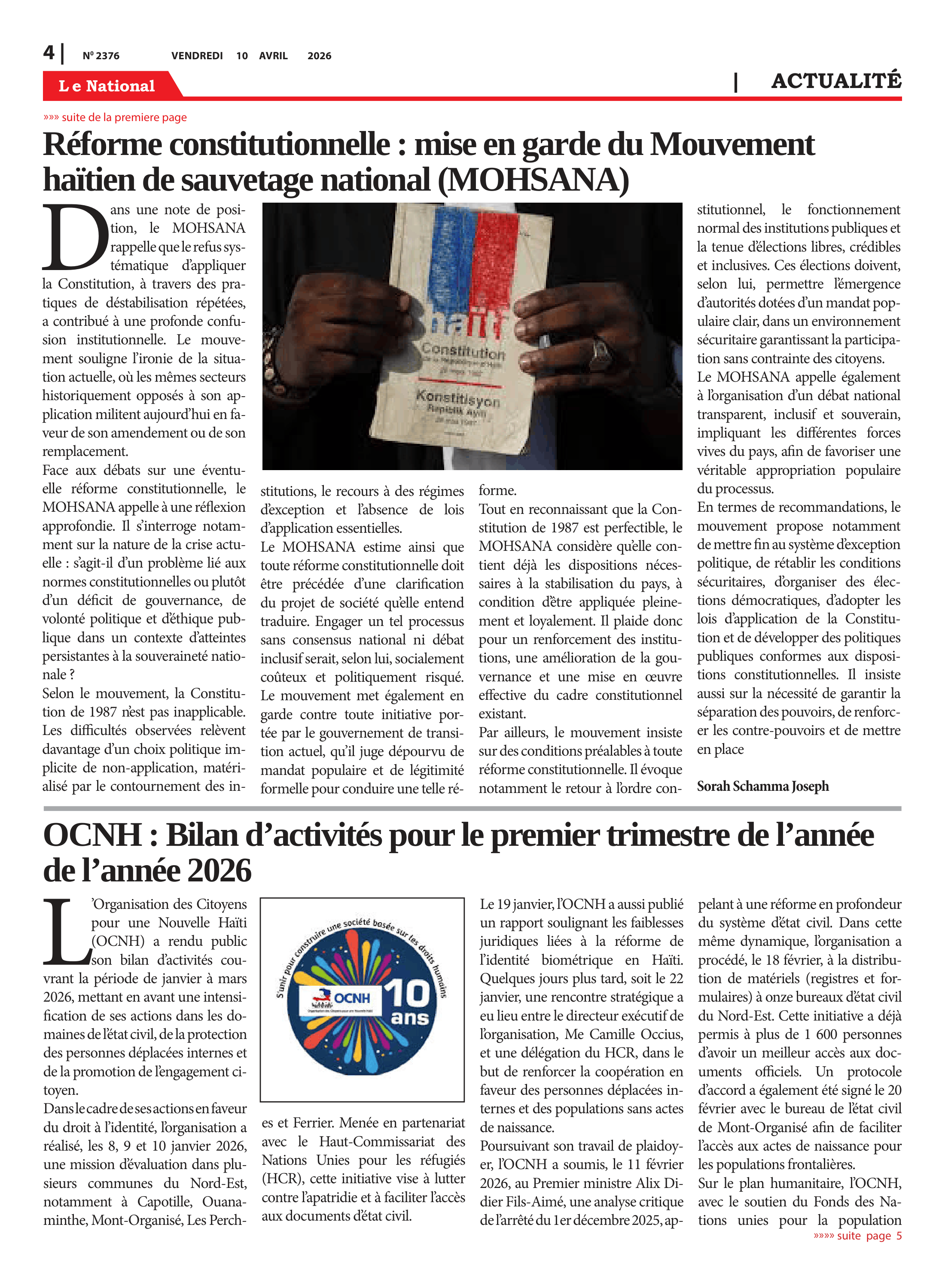 Page 4 de l'édition 2376