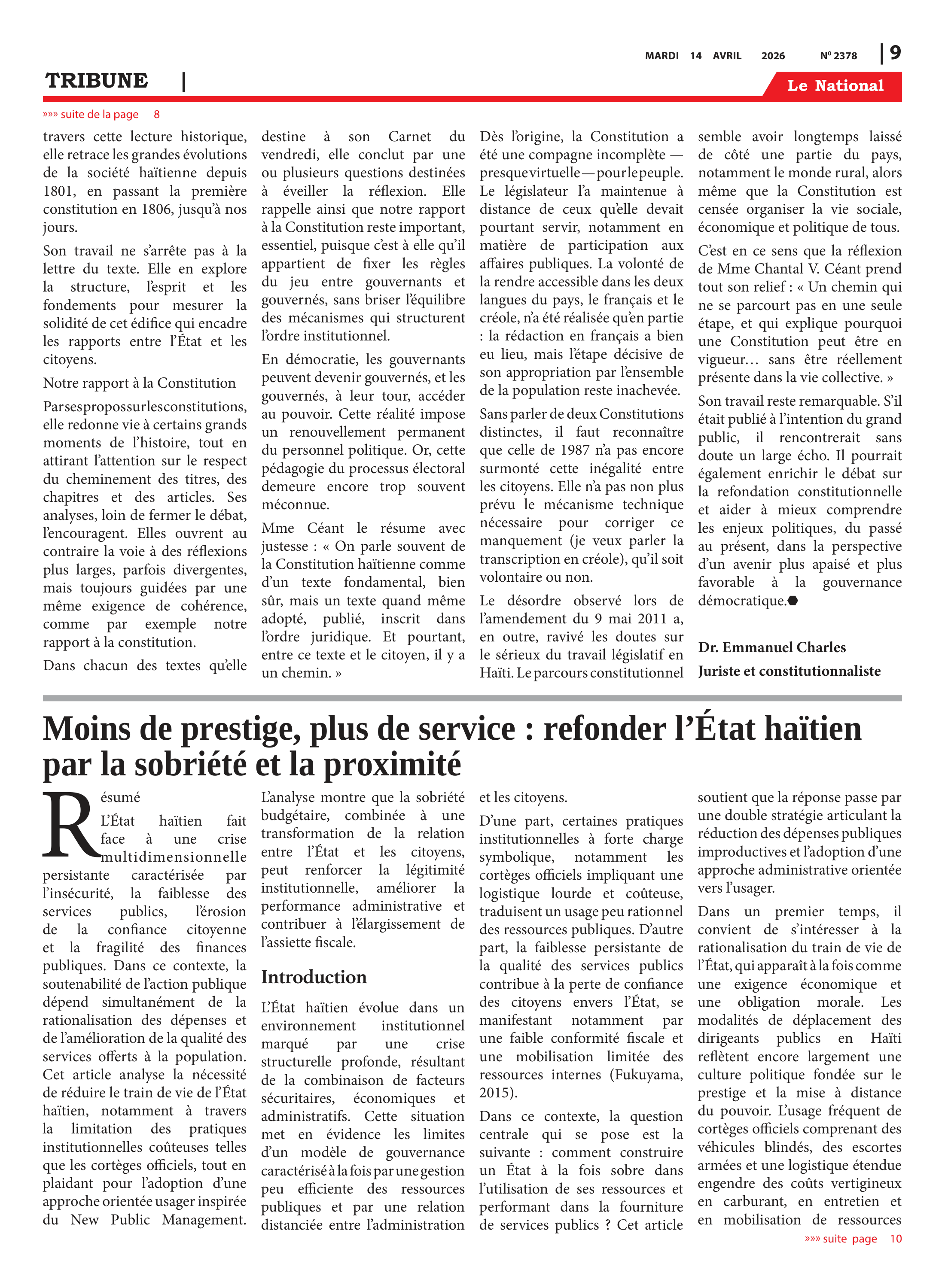 Page 9 de l'édition 2378