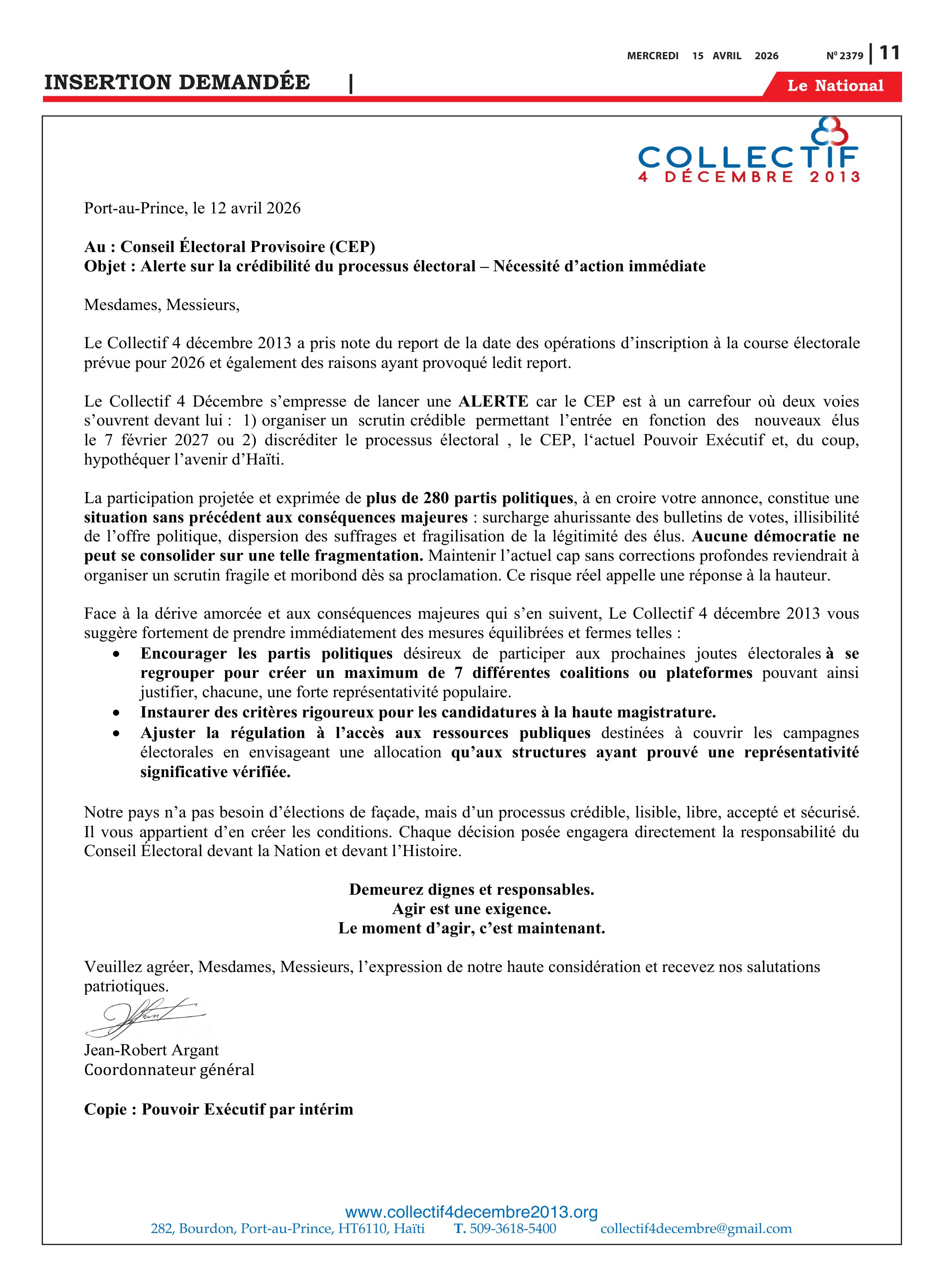 Page 11 de l'édition 2379