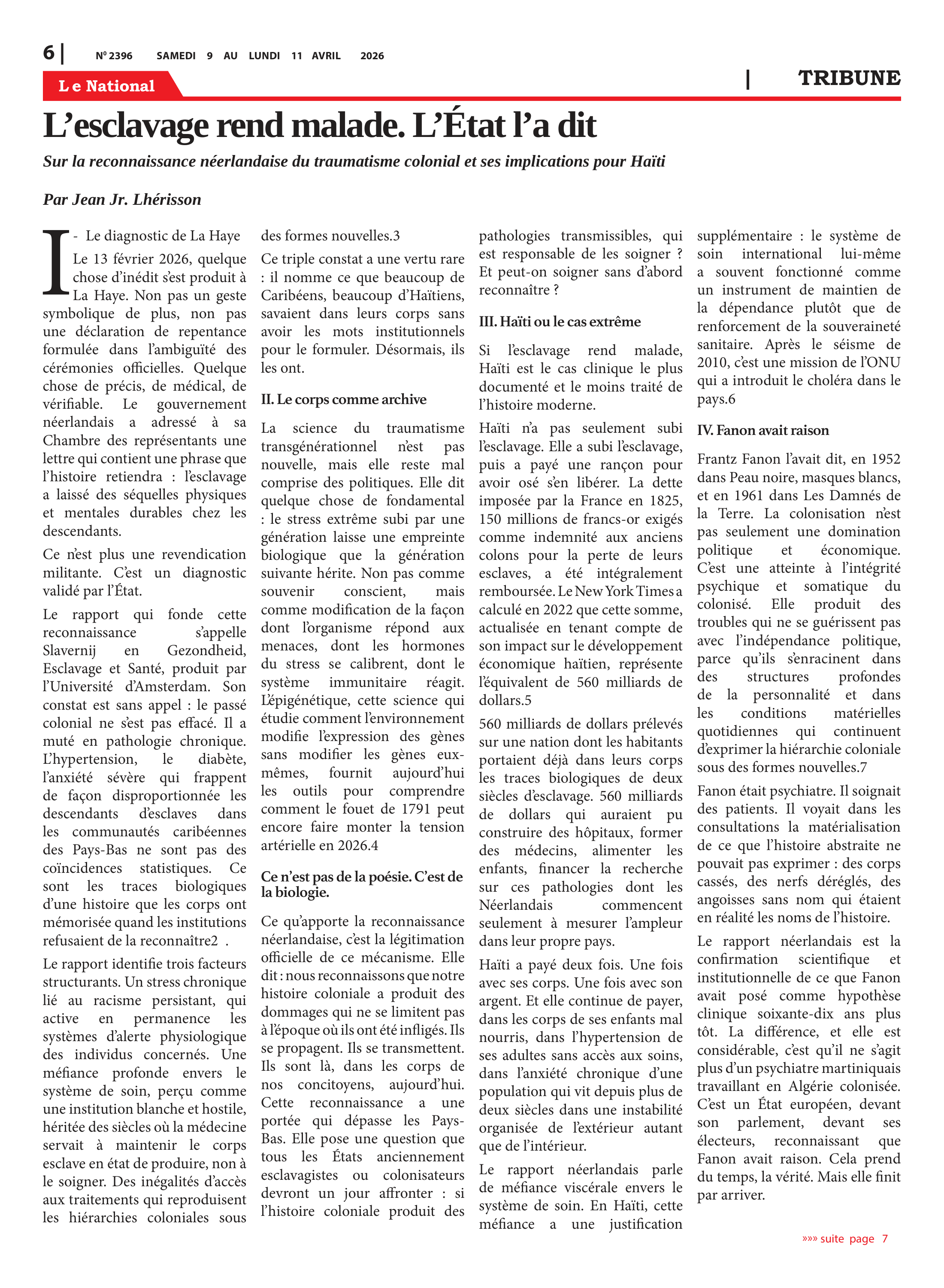 Page 6 de l'édition 2396