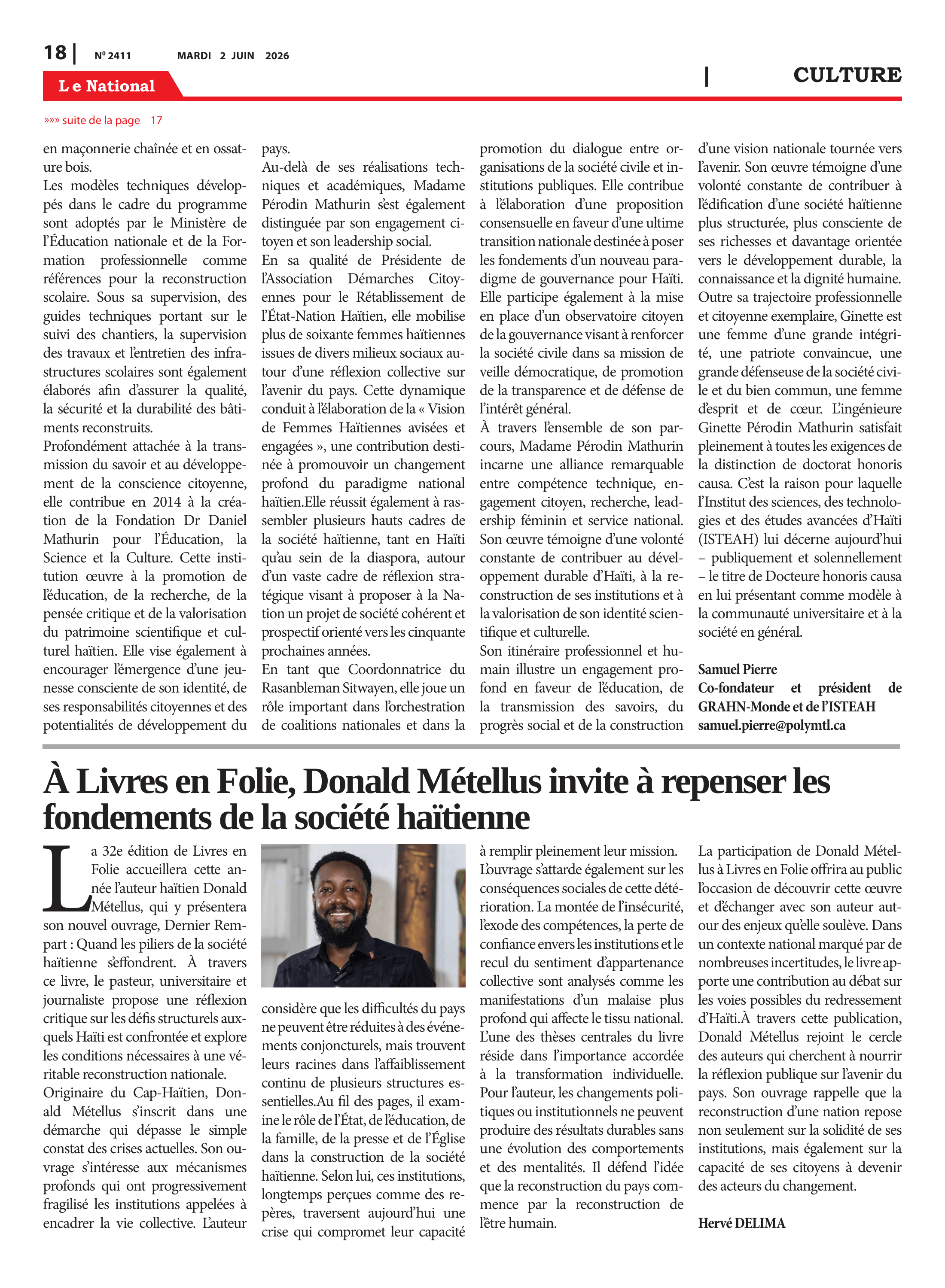 Page 18 de l'édition 2411