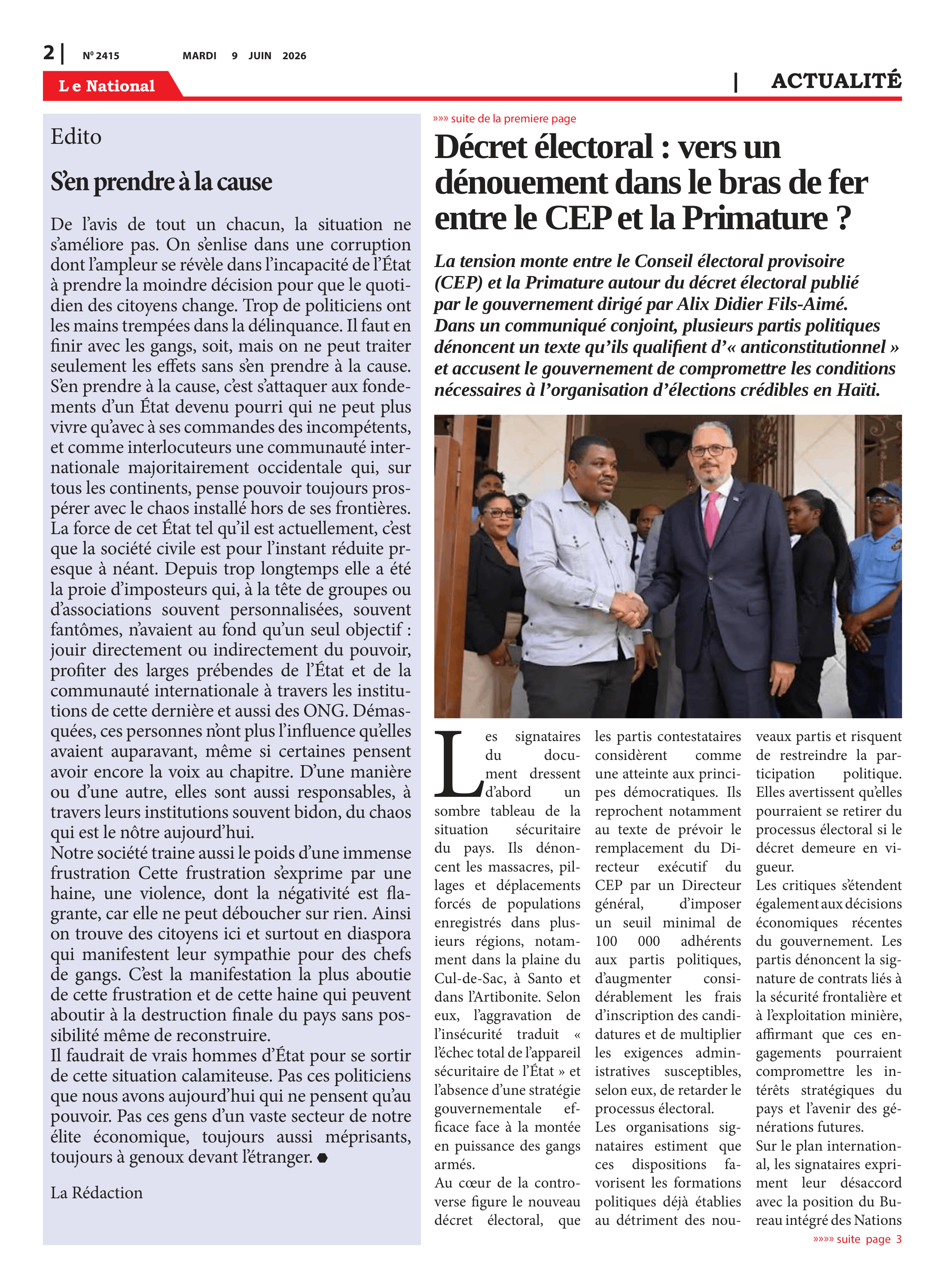 Page 2 de l'édition 2415