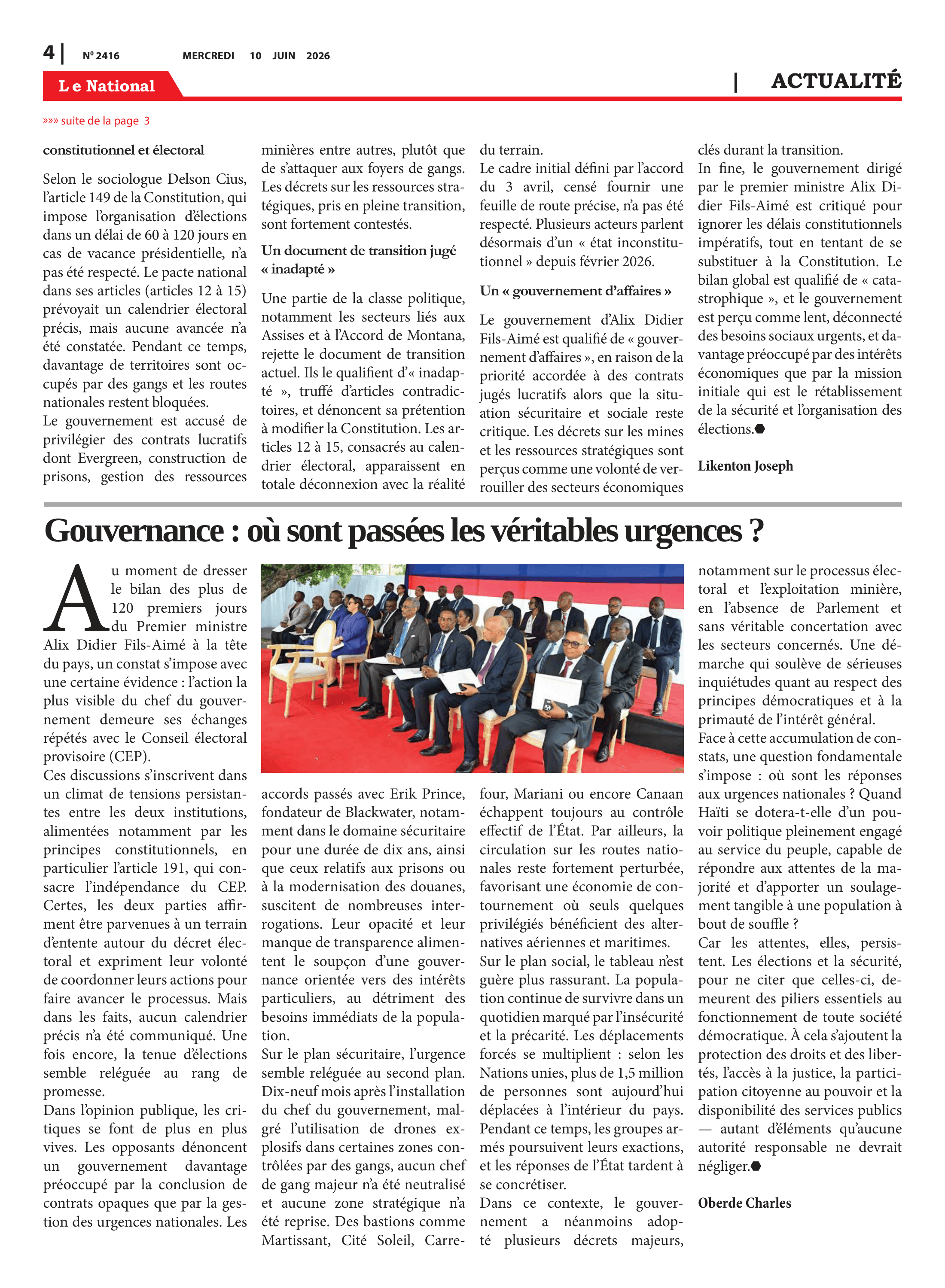 Page 4 de l'édition 2416