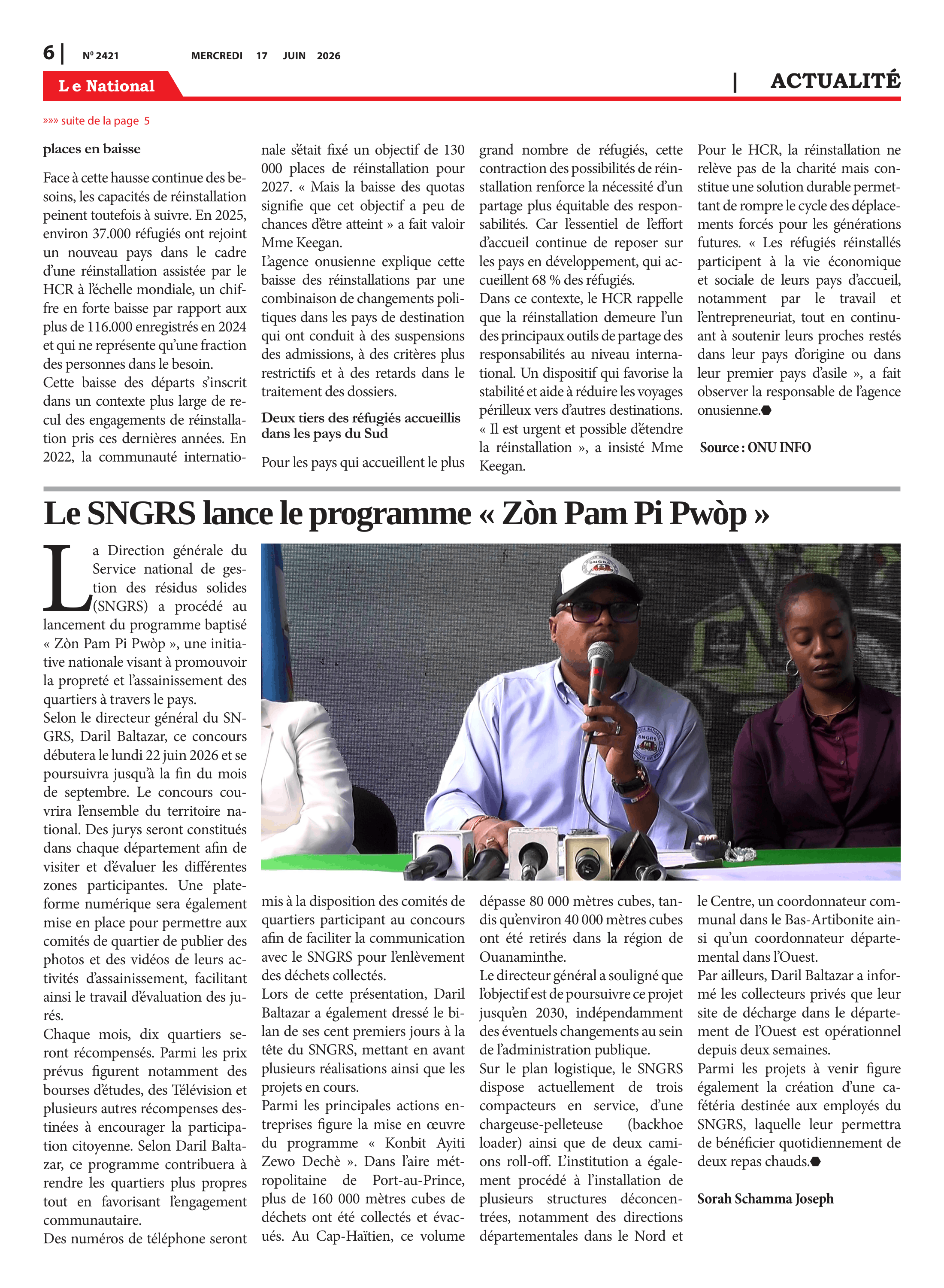 Page 6 de l'édition 2421