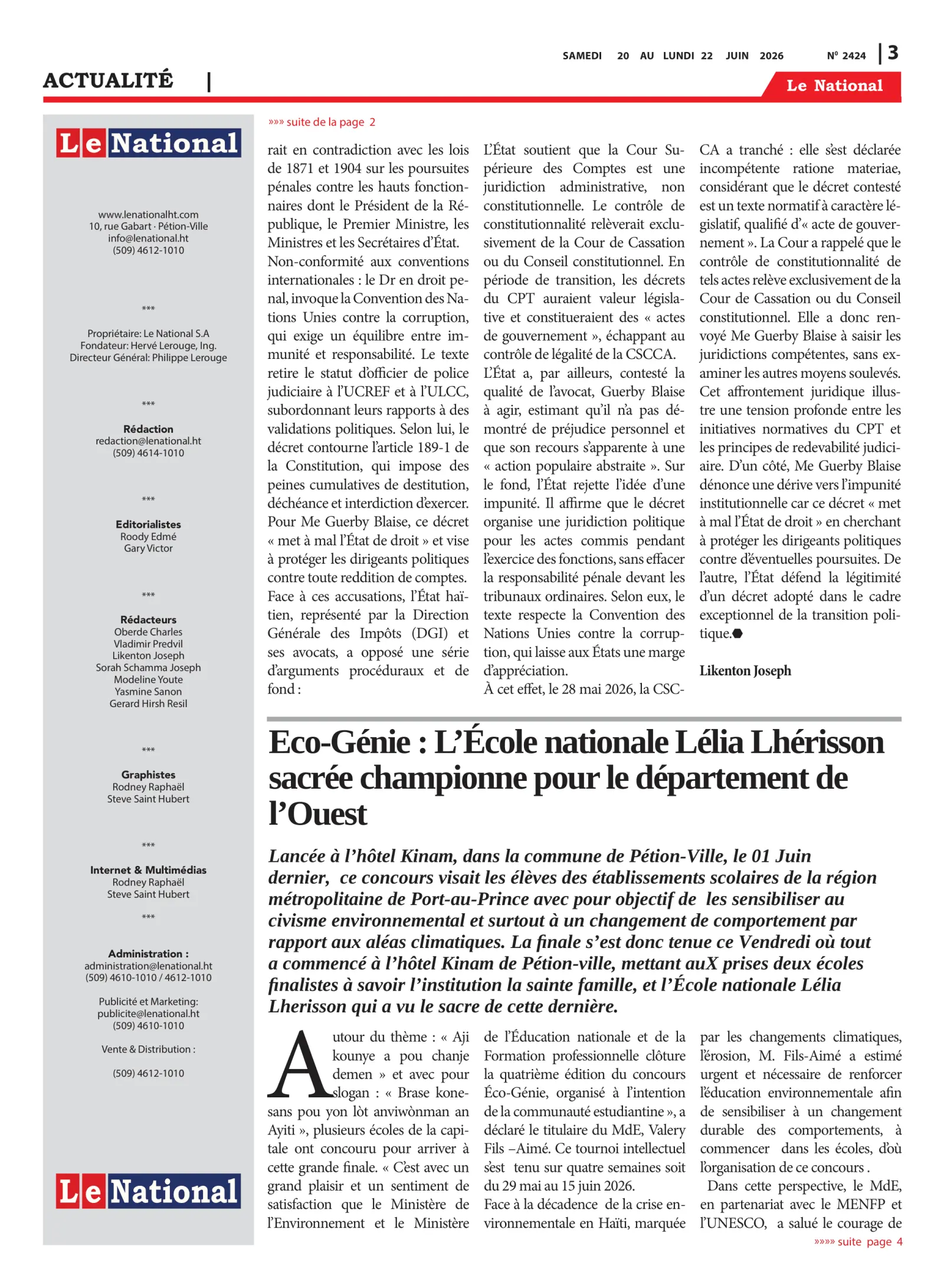 Page 3 de l'édition 2424