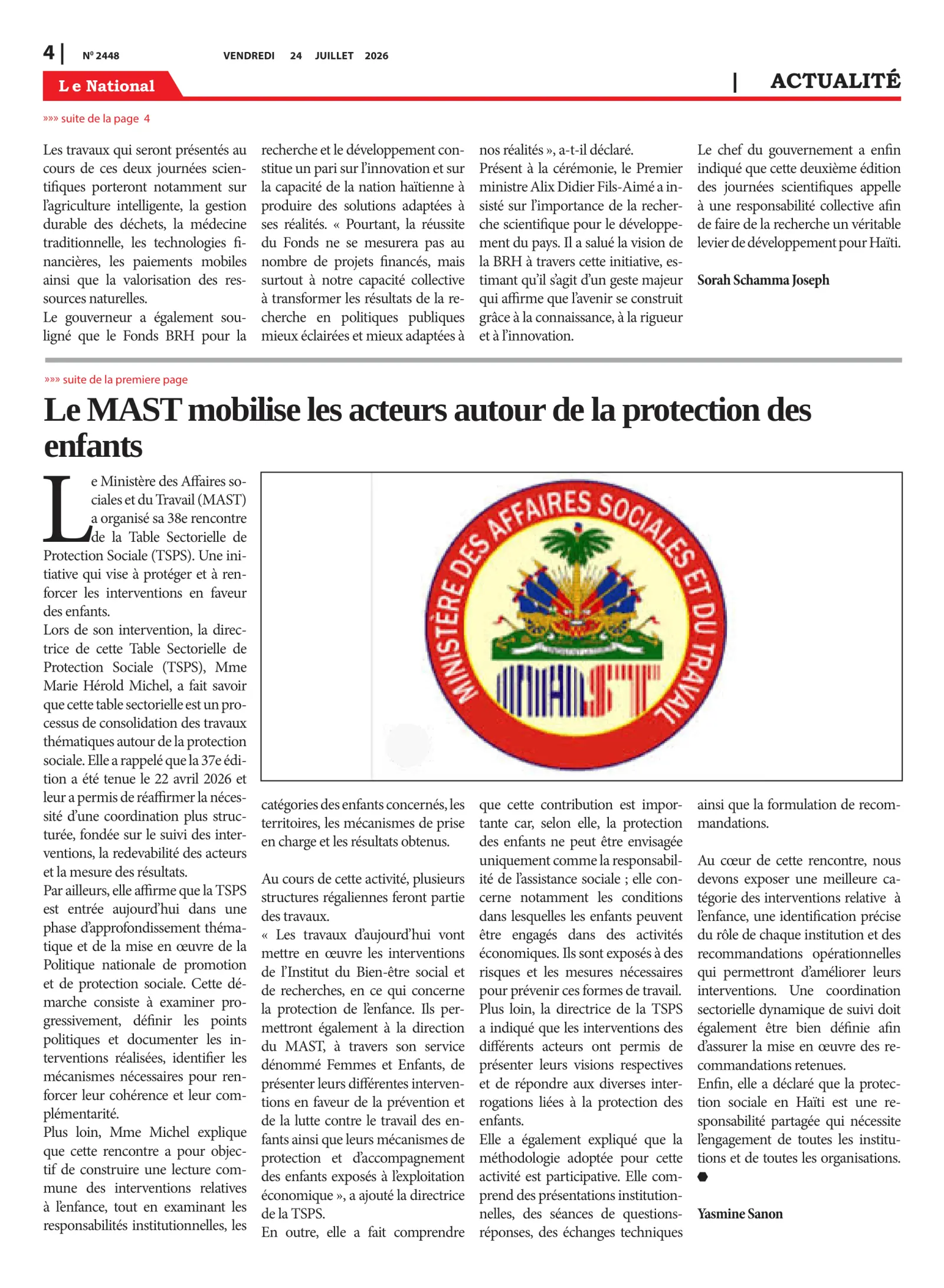 Page 4 de l'édition 2448