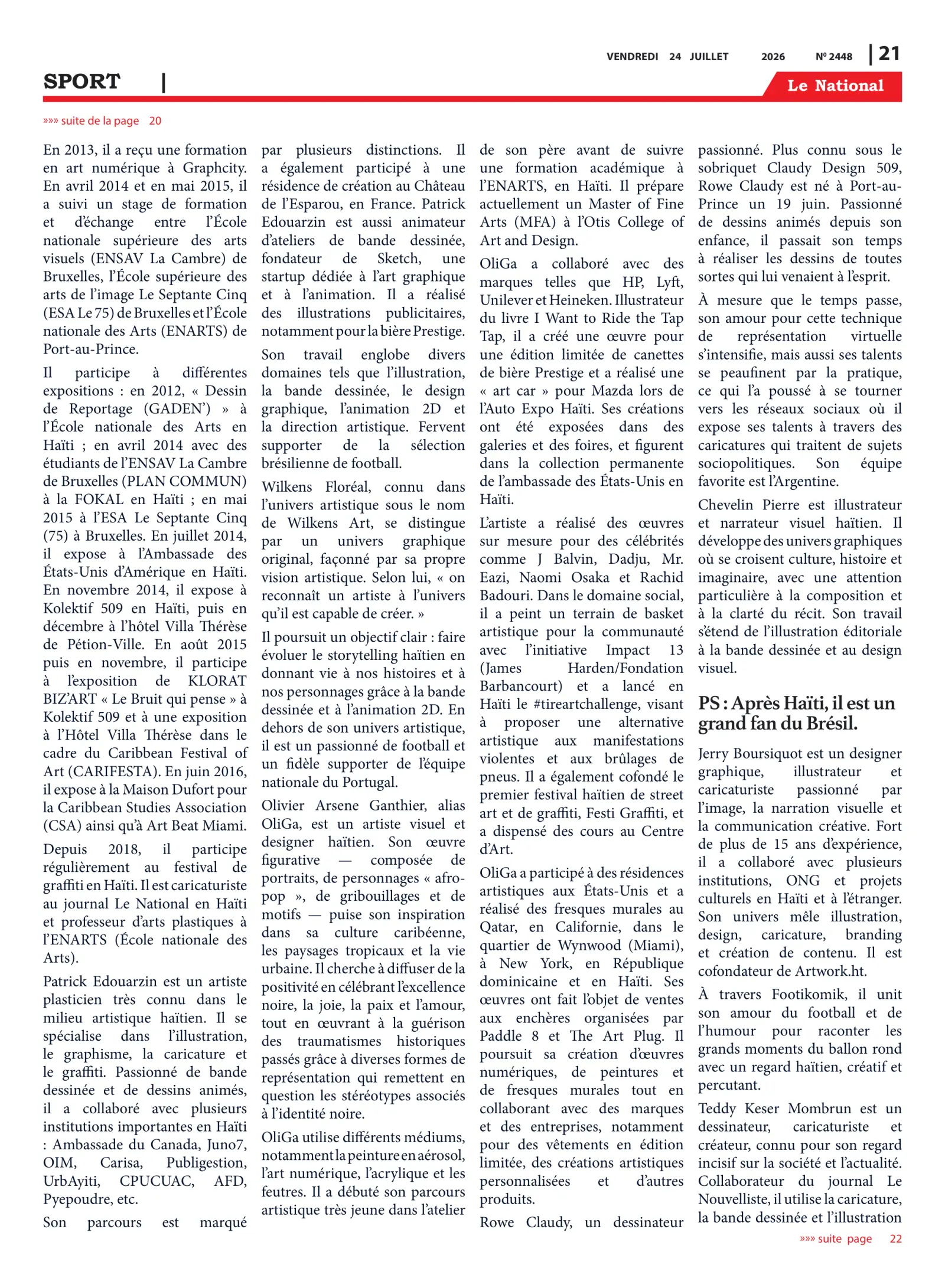 Page 21 de l'édition 2448
