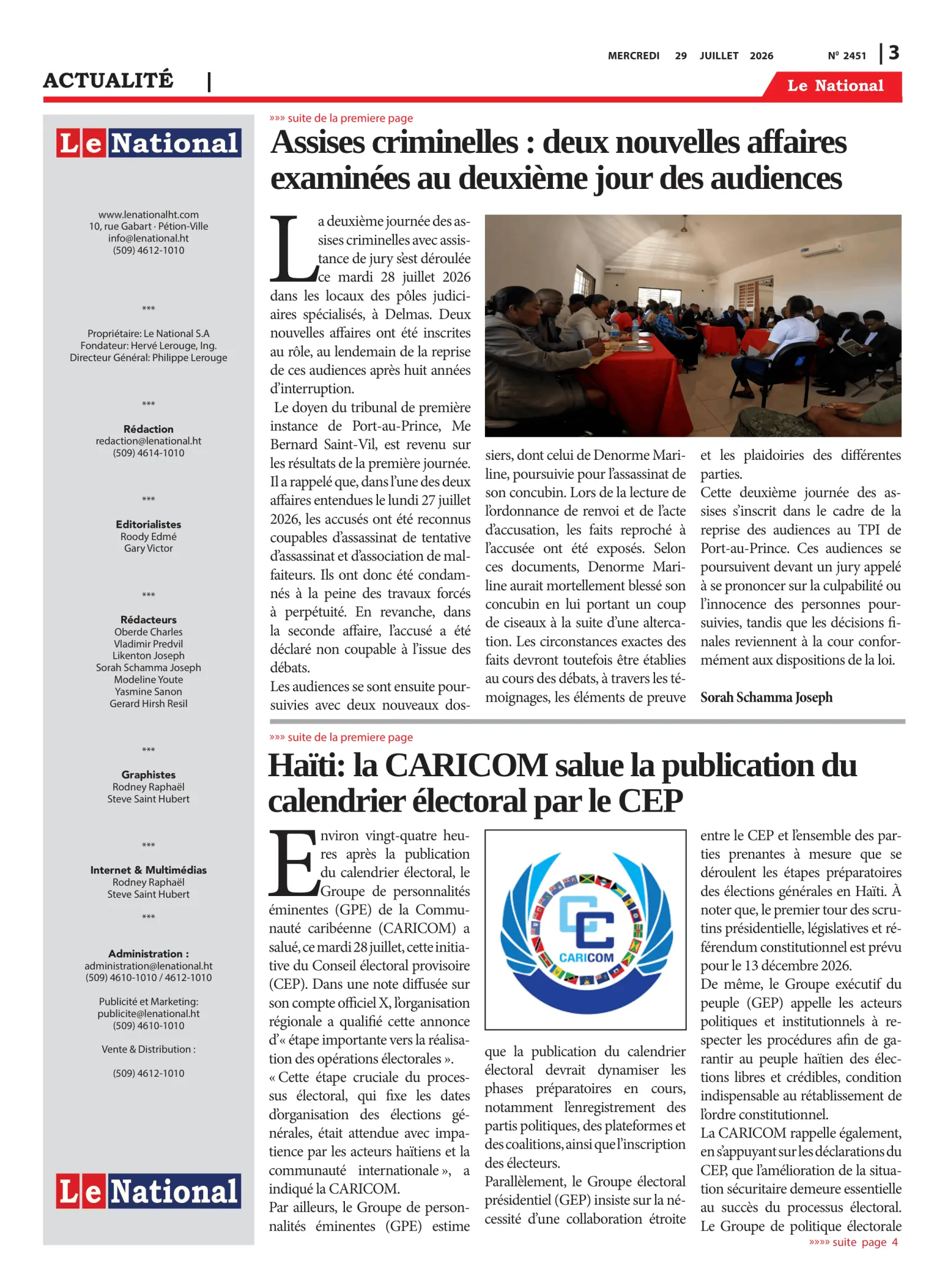 Page 3 de l'édition 2451