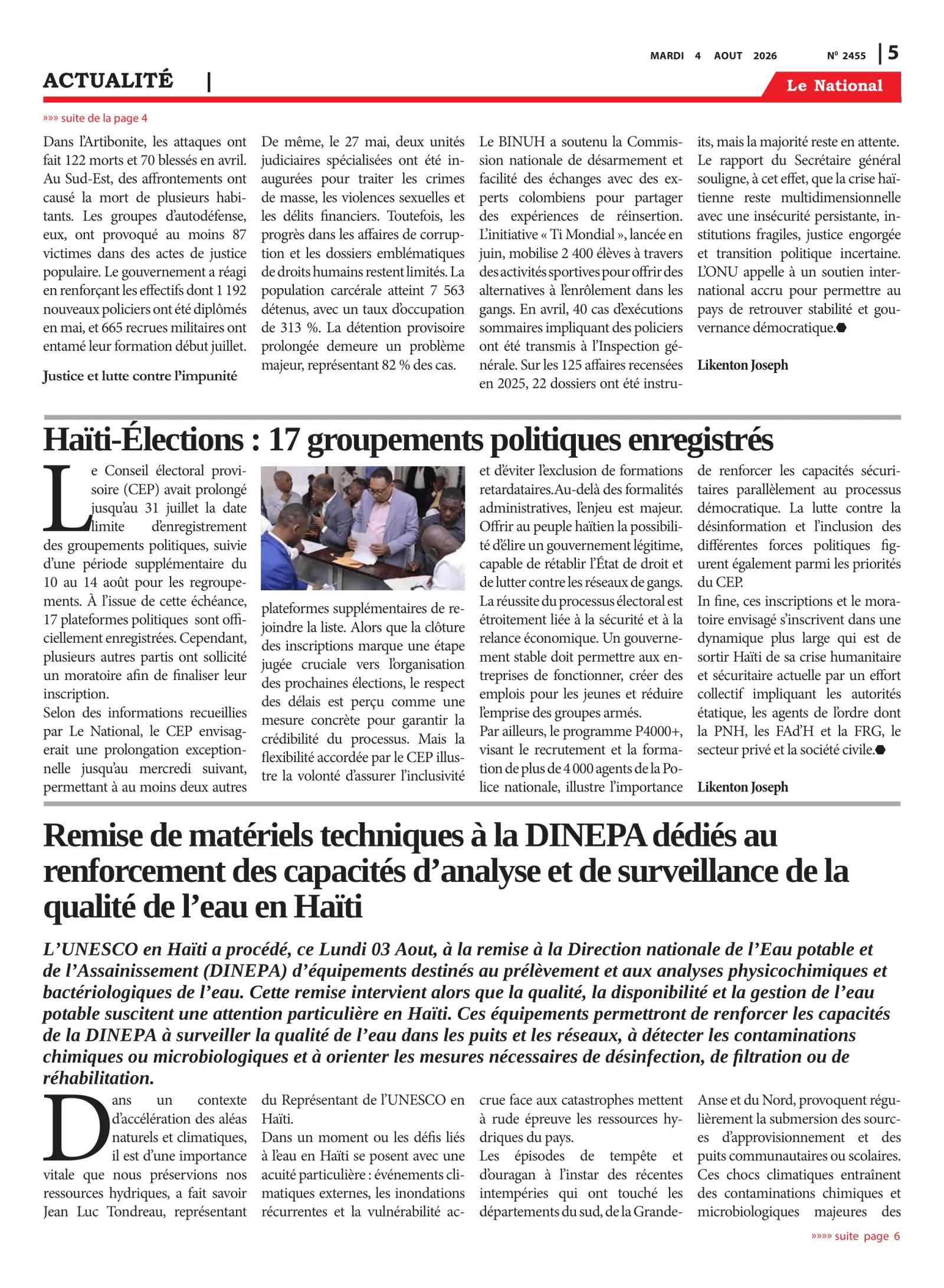 Page 5 de l'édition 2455