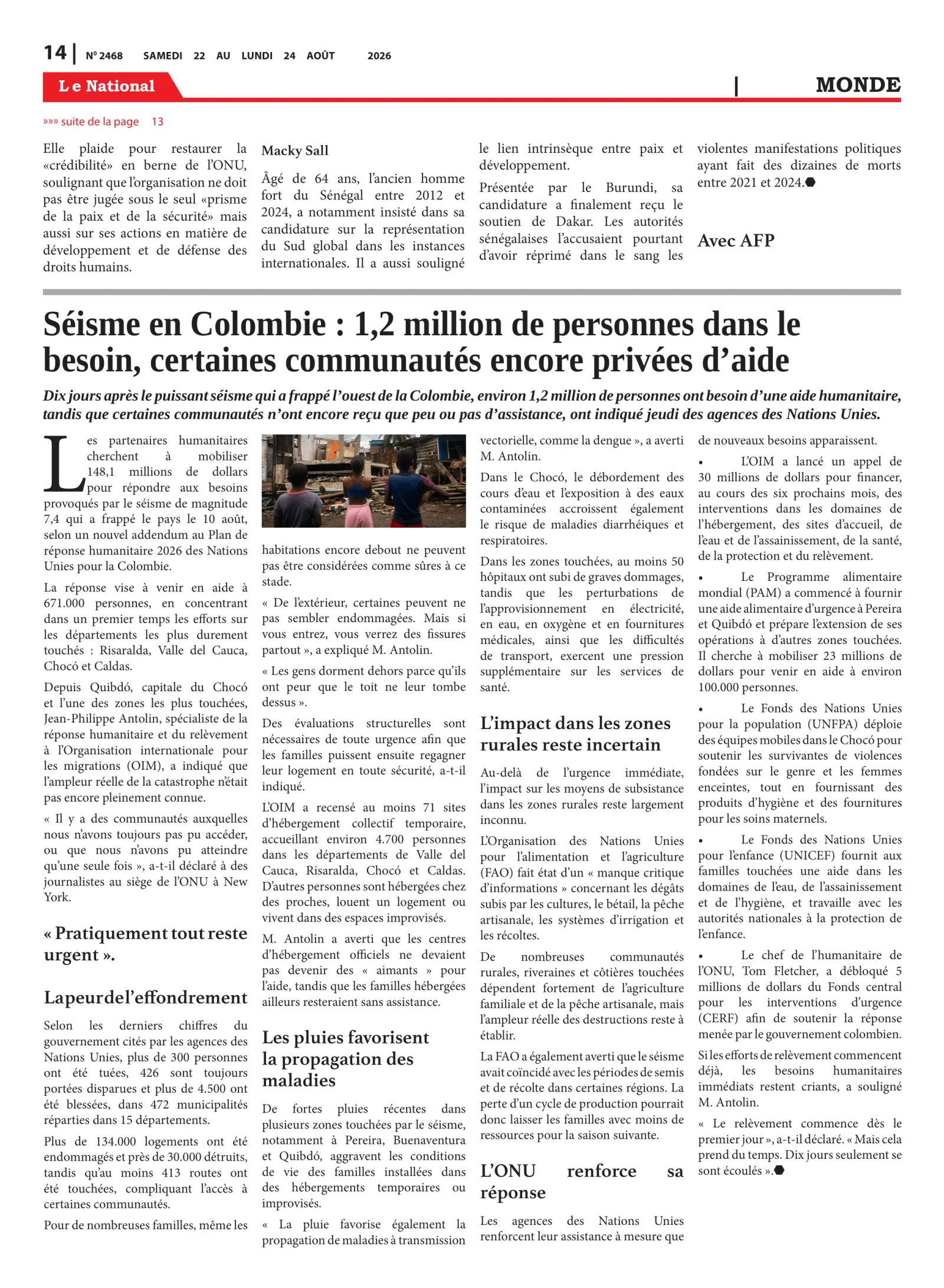 Page 14 de l'édition 2468