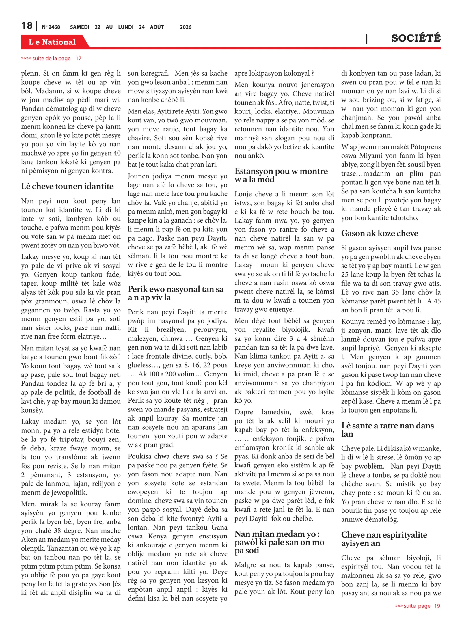 Page 18 de l'édition 2468