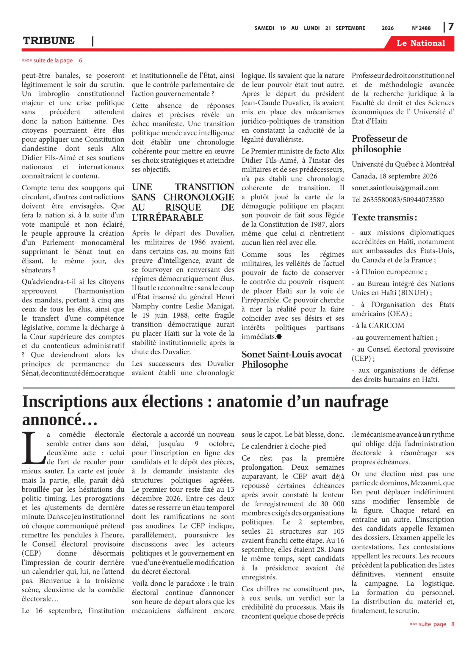 Page 7 de l'édition 2488