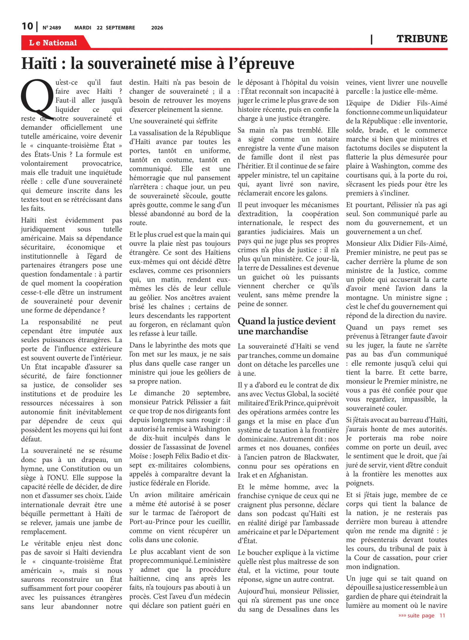 Page 10 de l'édition 2489