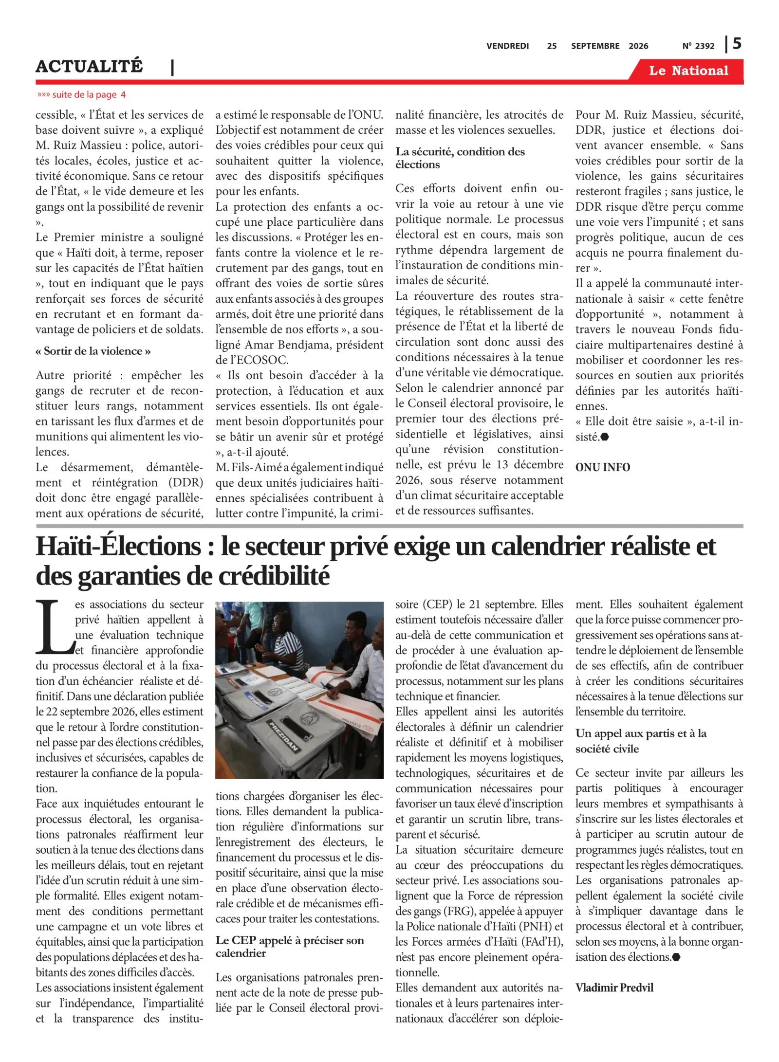Page 5 de l'édition 2492