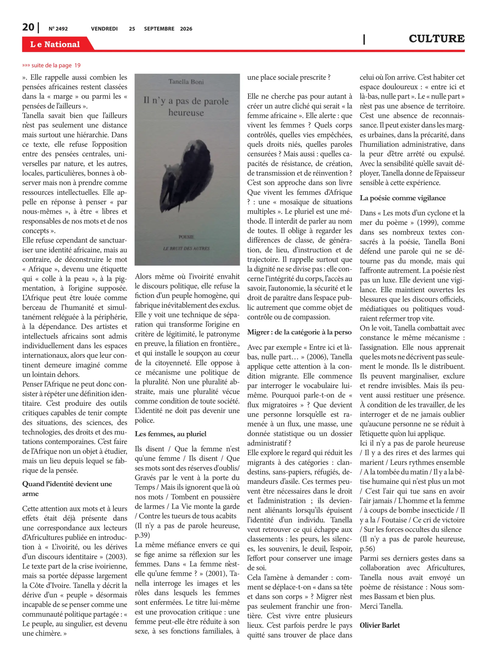 Page 20 de l'édition 2492