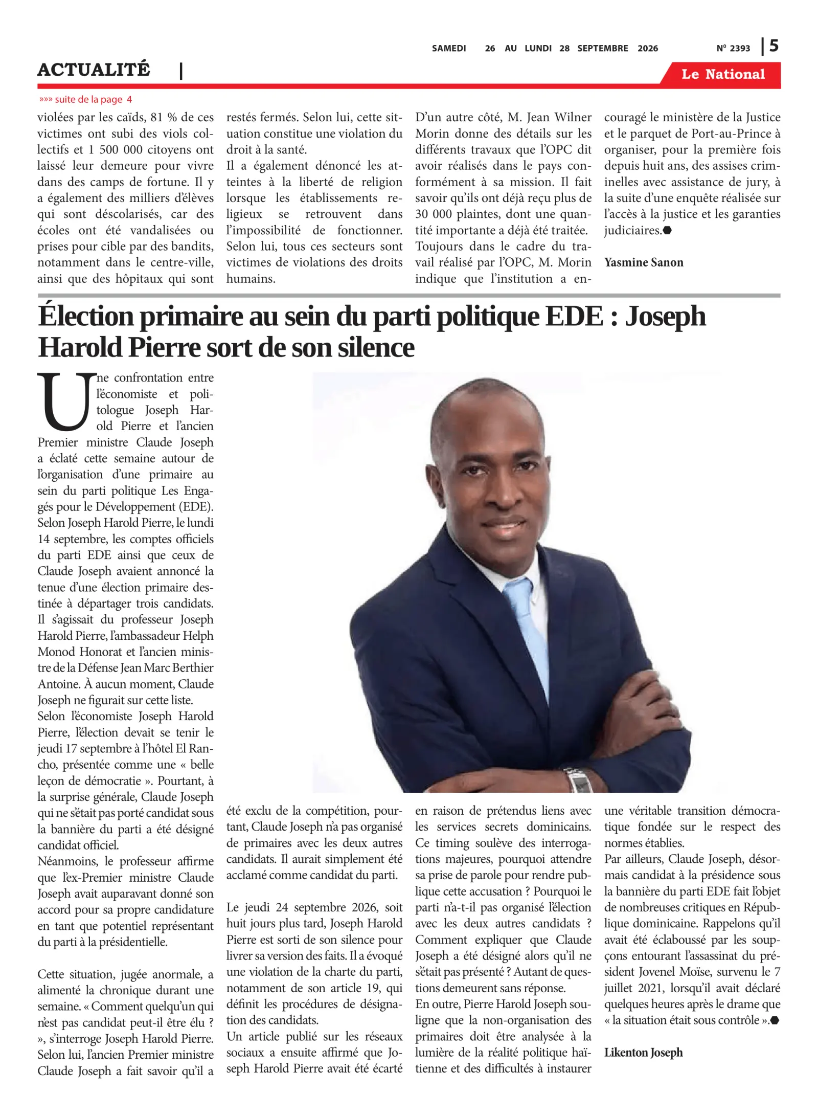Page 5 de l'édition 2493