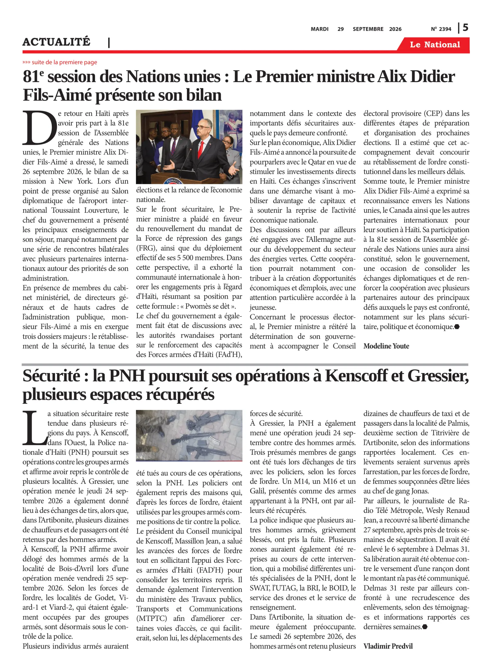 Page 5 de l'édition 2494