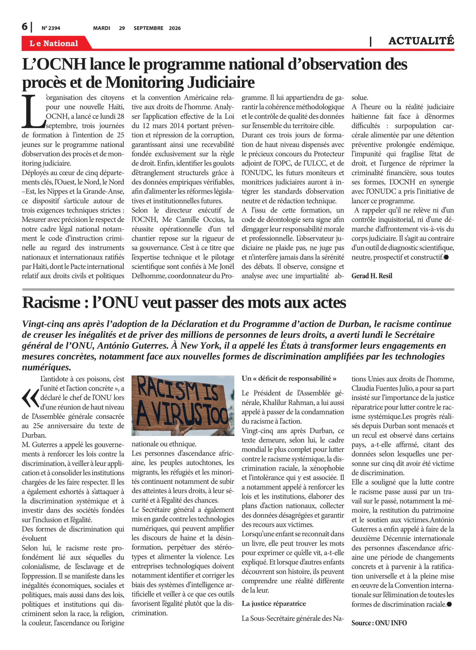 Page 6 de l'édition 2494