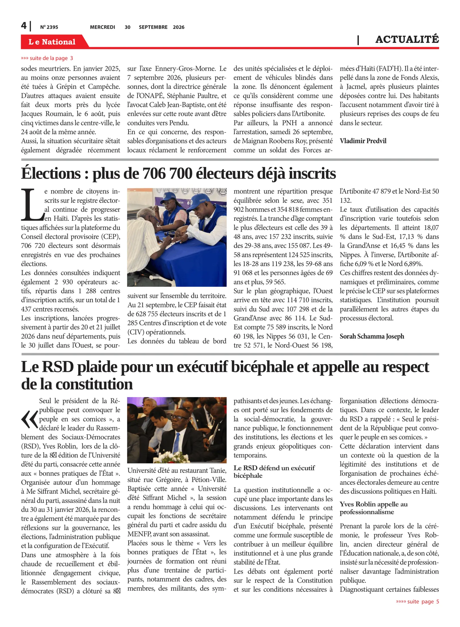 Page 4 de l'édition 2495