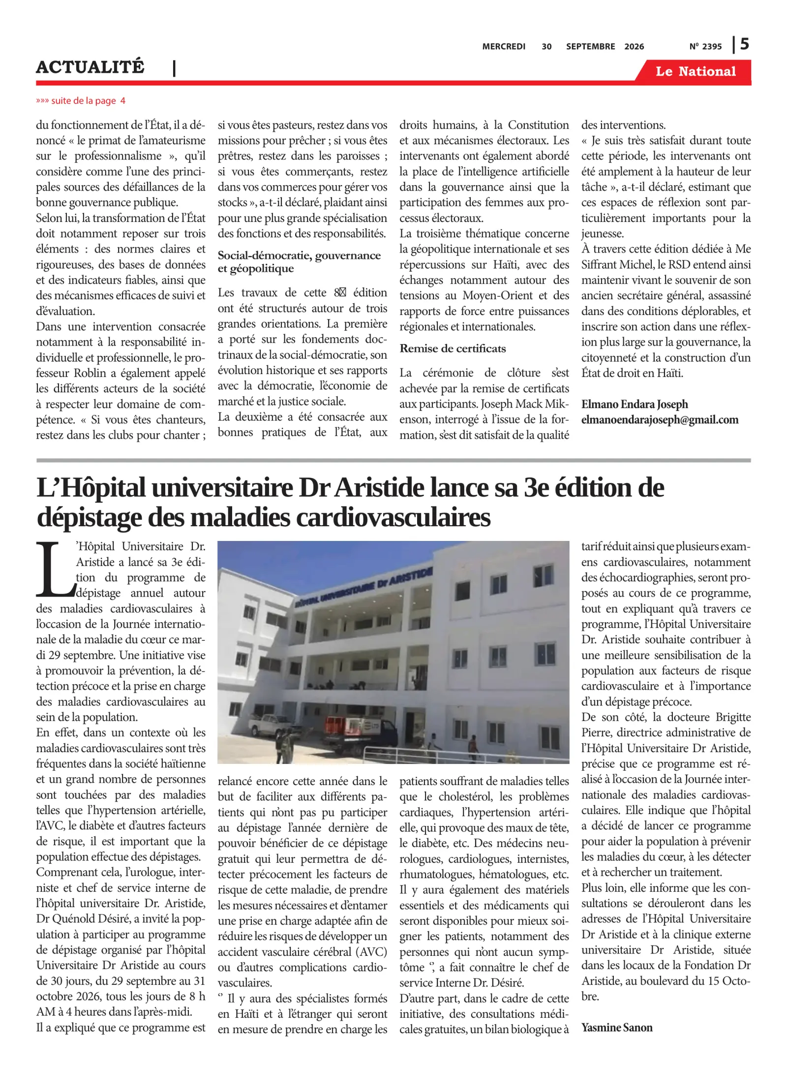 Page 5 de l'édition 2495