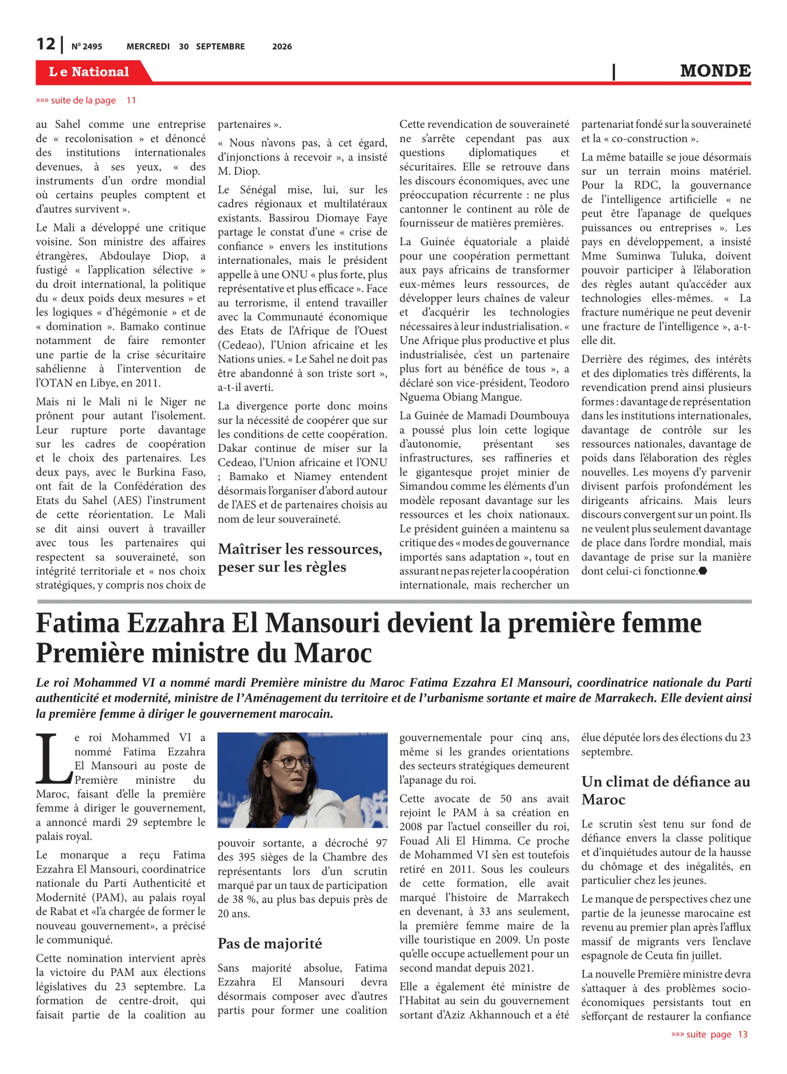 Page 12 de l'édition 2495