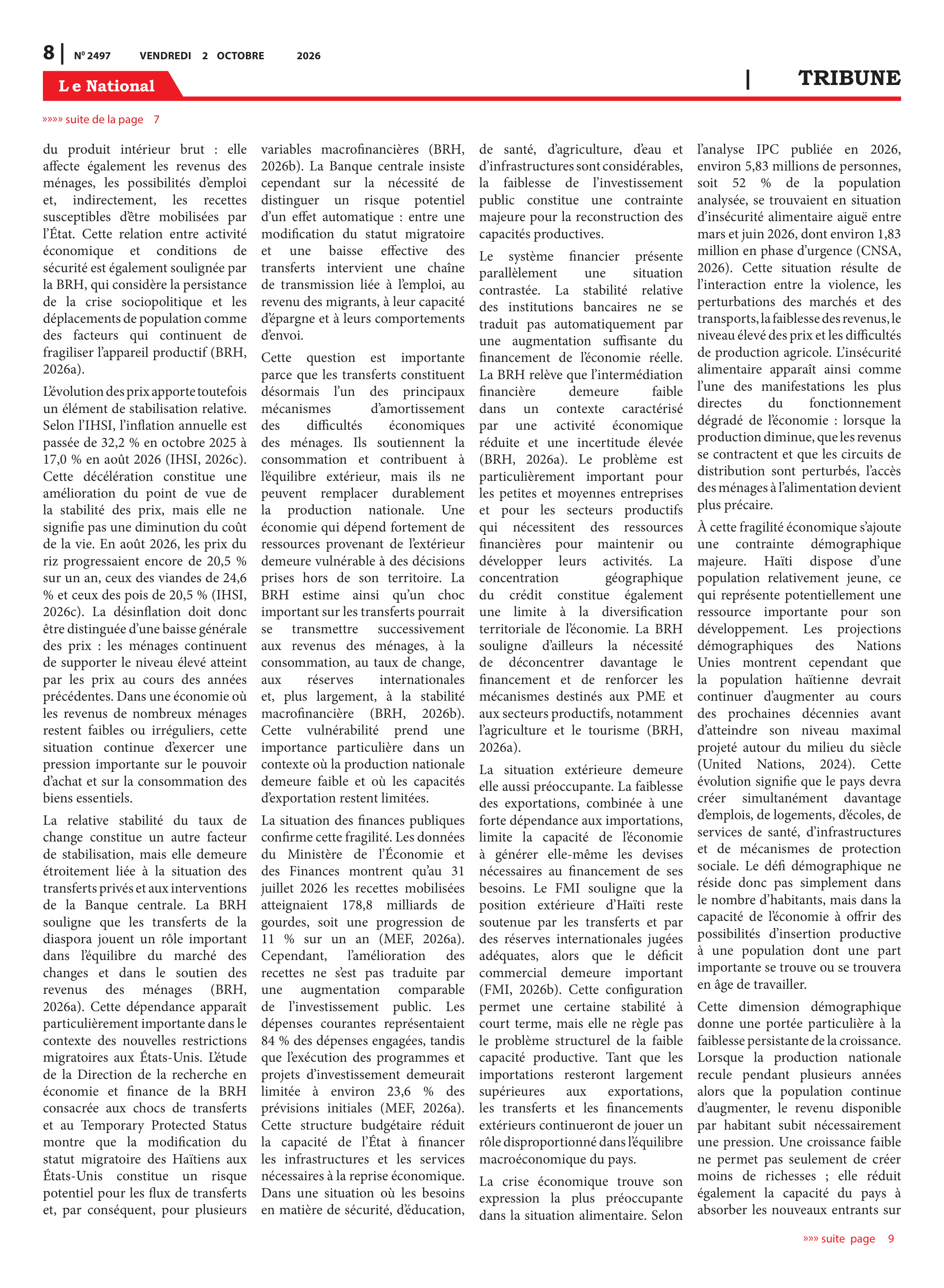 Page 8 de l'édition 2497