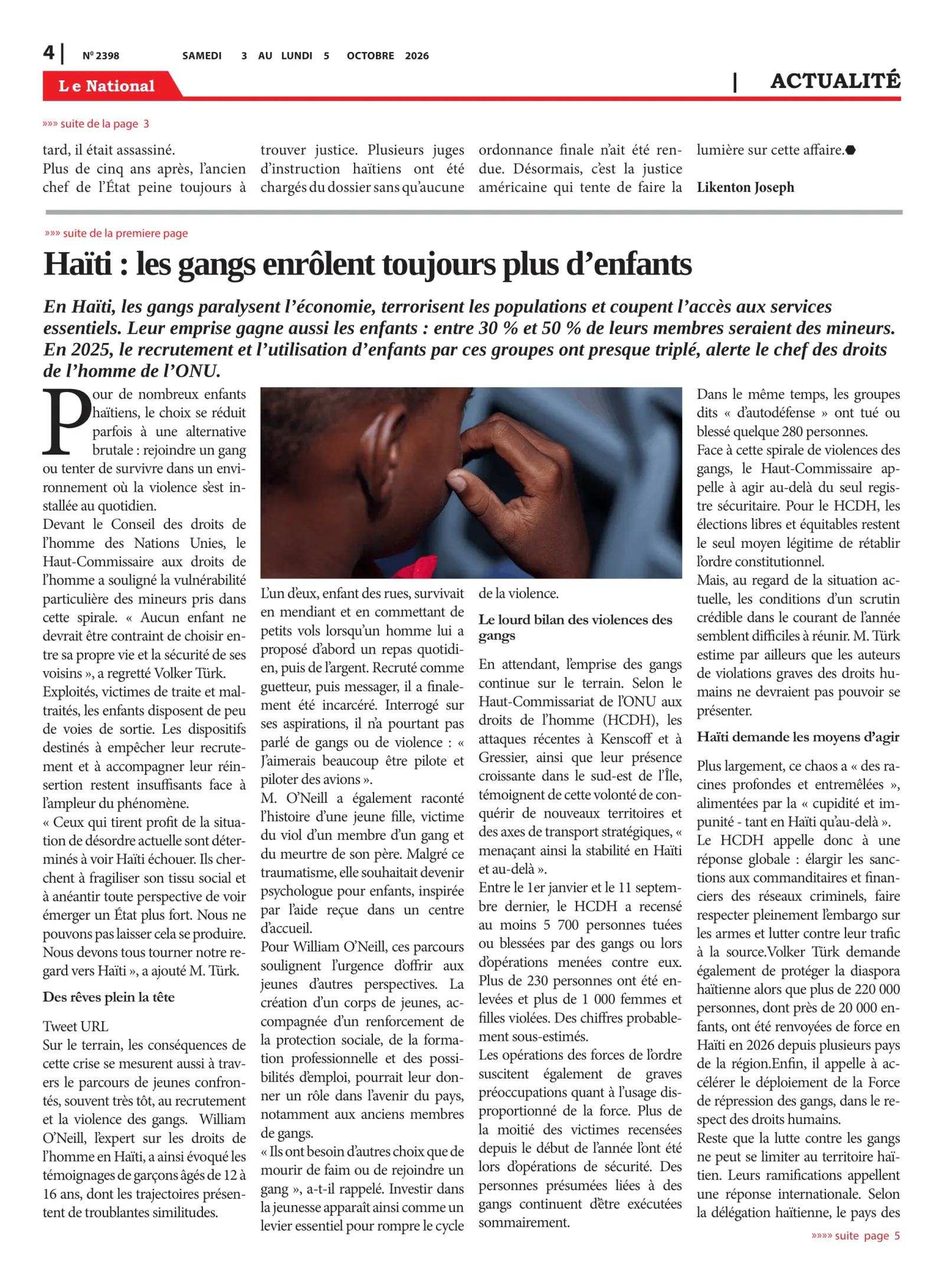 Page 4 de l'édition 2498