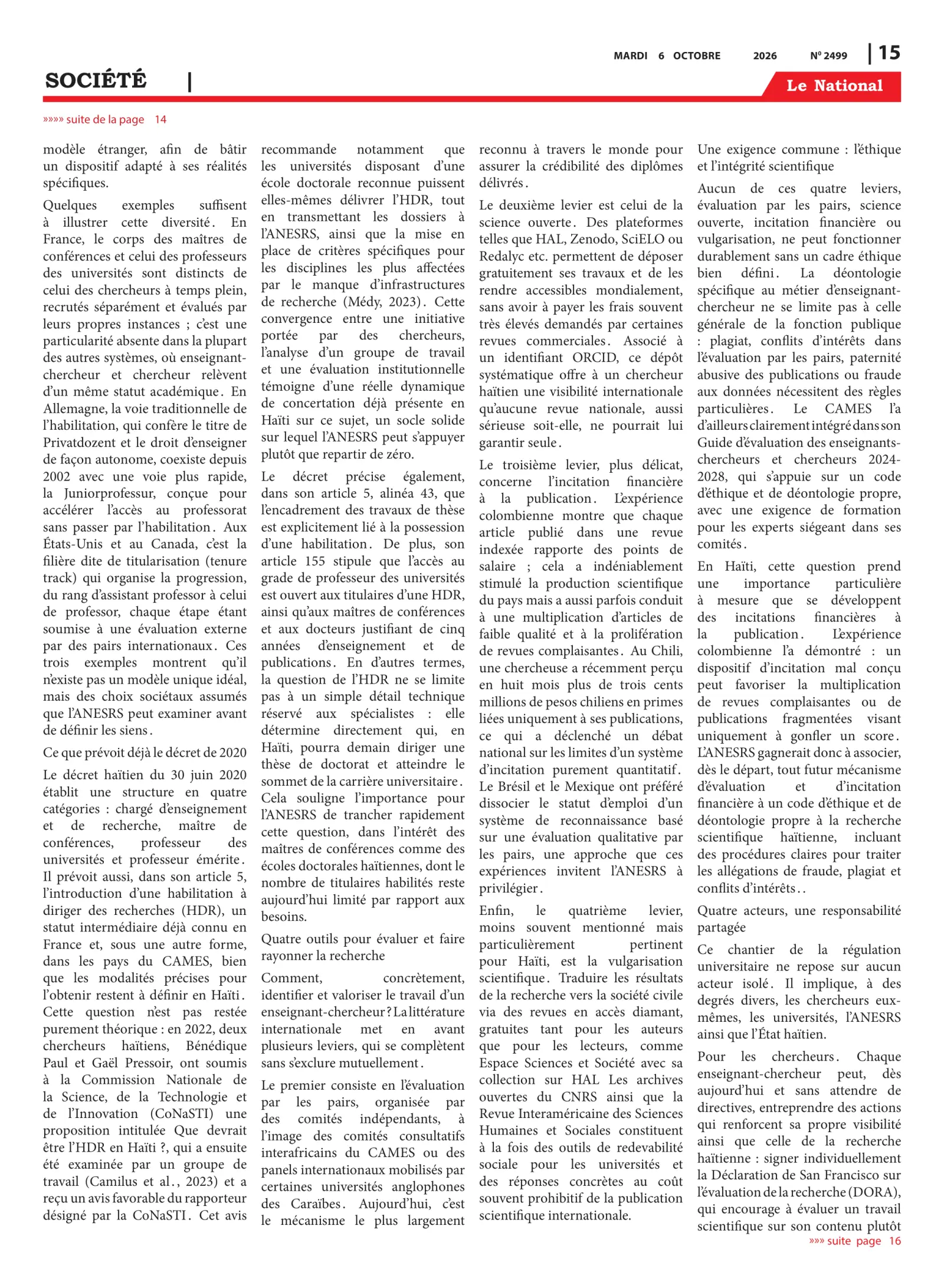 Page 15 de l'édition 2499