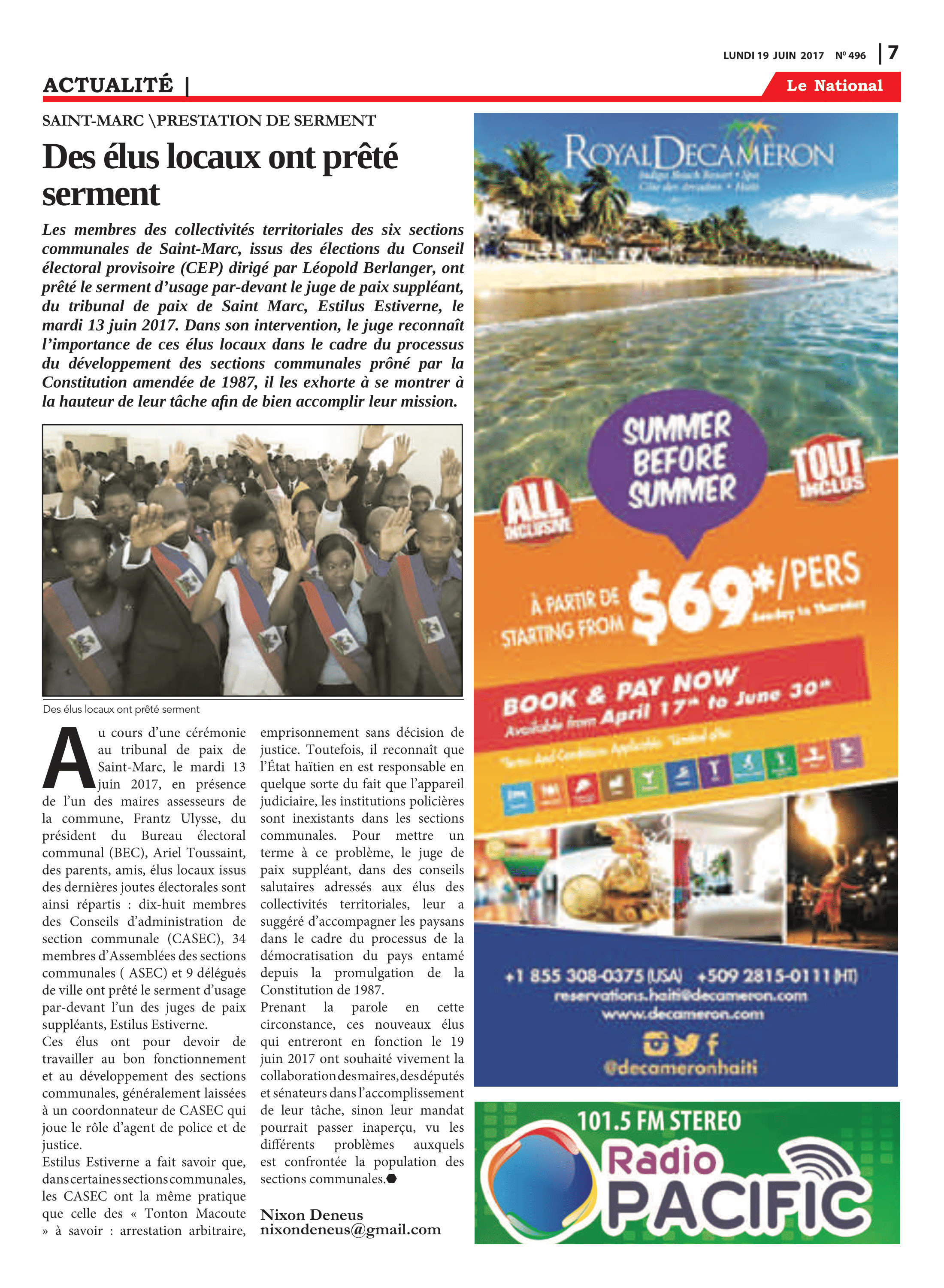 Page 7 de l'édition 496