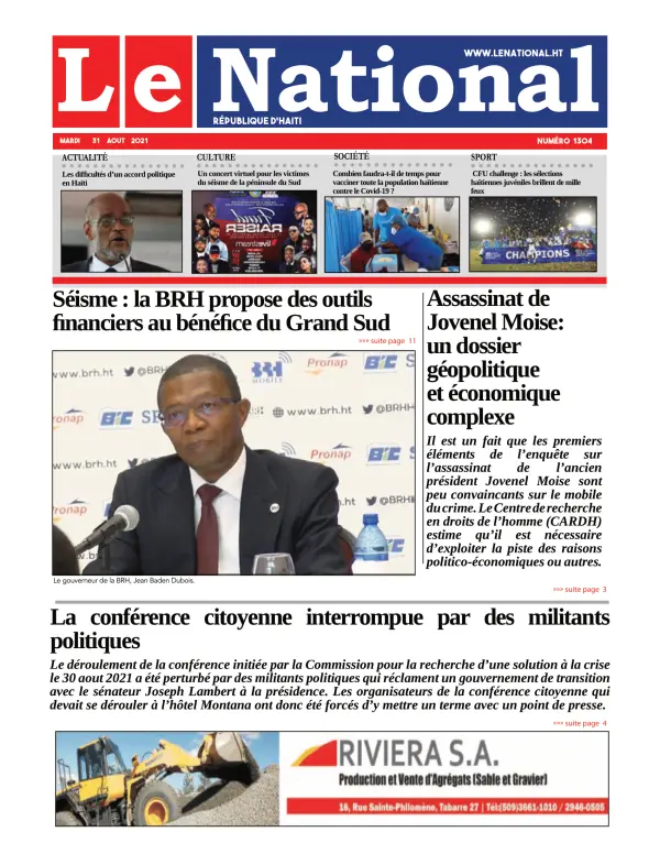 Une de l'édition 1304