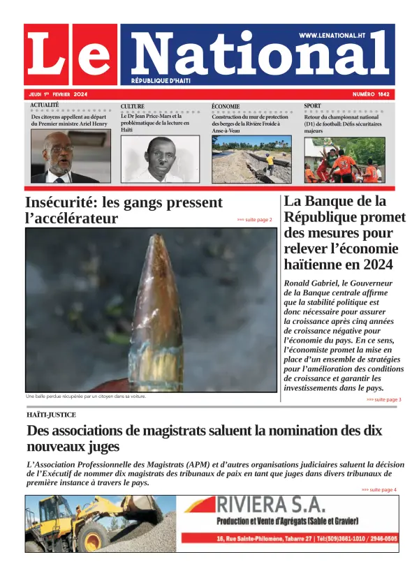Une de l'édition 1842