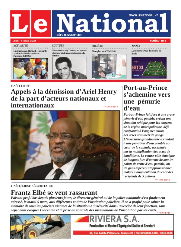 Une de l'édition 1864