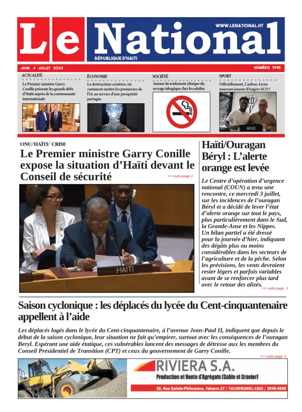 Une de l'édition 1945