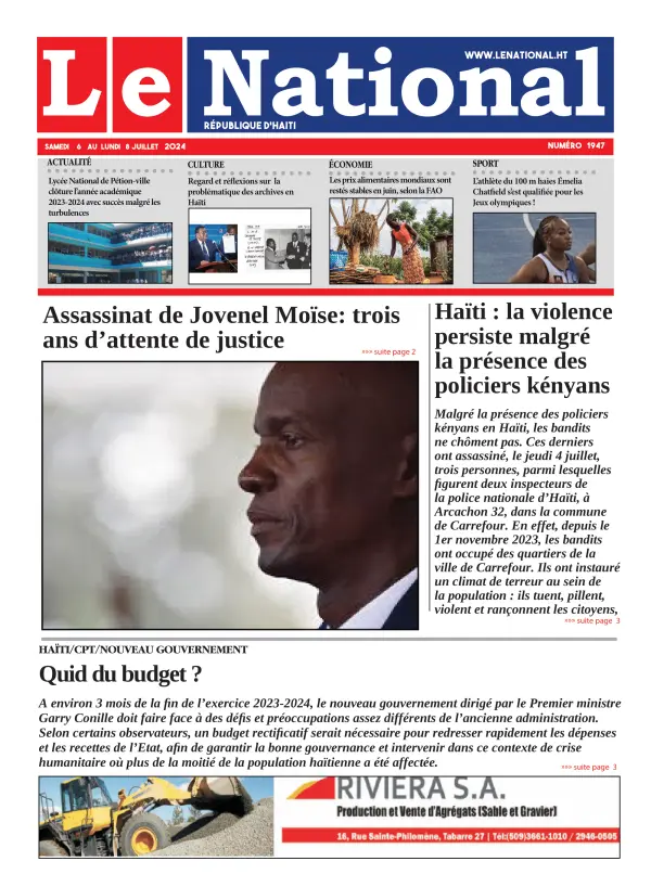 Une de l'édition 1947