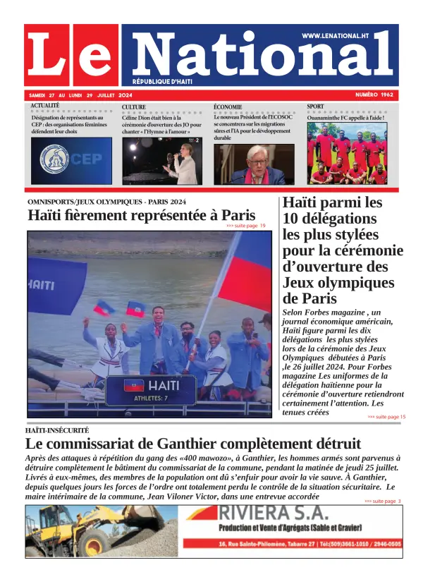 Une de l'édition 1962