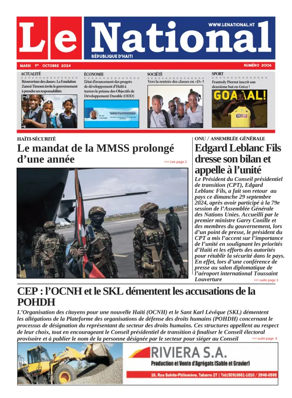 Une de l'édition 2006